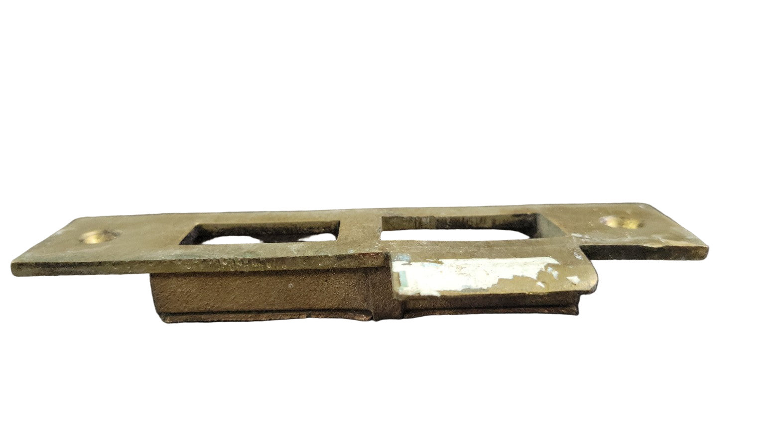 Antique Brass Double-Mortise Strike Plate – 5 ⅝" L x 1 ¼" W (Stamped 1230)