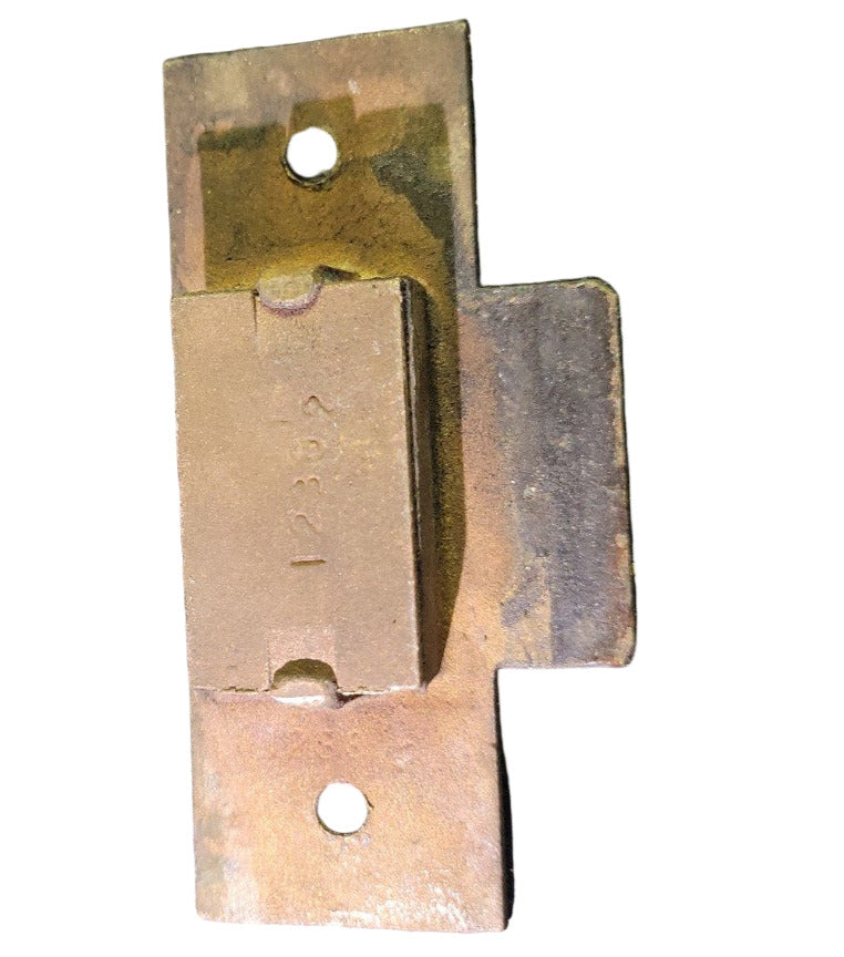 Antique Brass Strike Plate – Marked 1235 – 3 ¼" L x 1 ¼" W