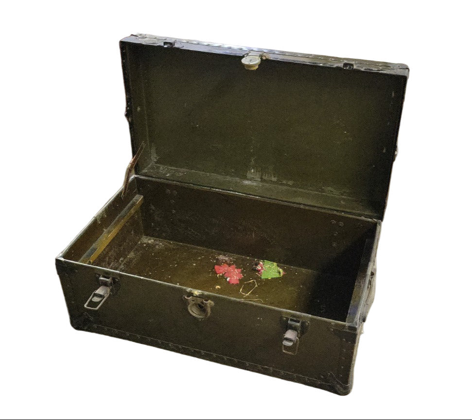 Vintage Military Metal Storage Trunk – RE 7355 KK – 31