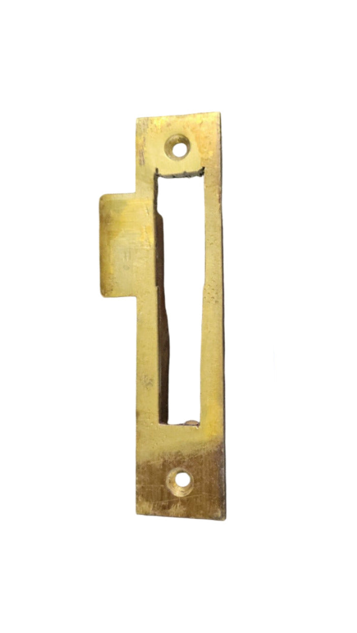 Vintage Solid Brass Mortise Strike Plate