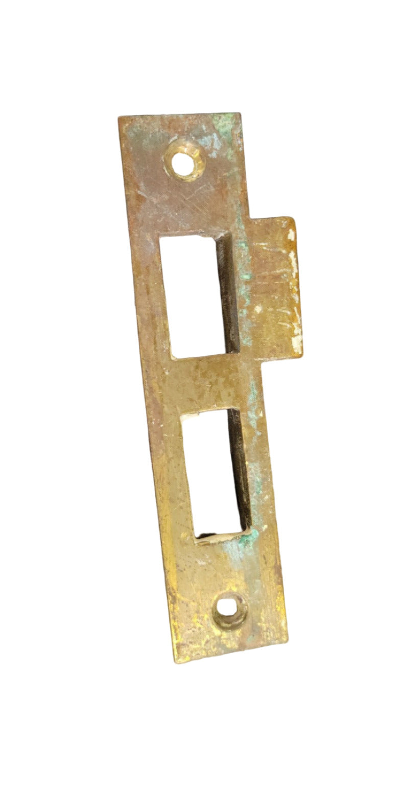 Double Pocket Solid Brass Mortise Strike Plate – 5 5/8"