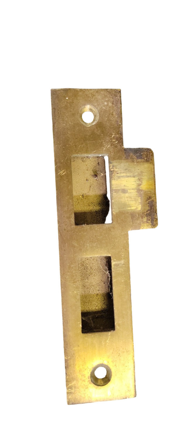 Solid Brass Double Pocket Mortise Strike Plate – Marked 1238