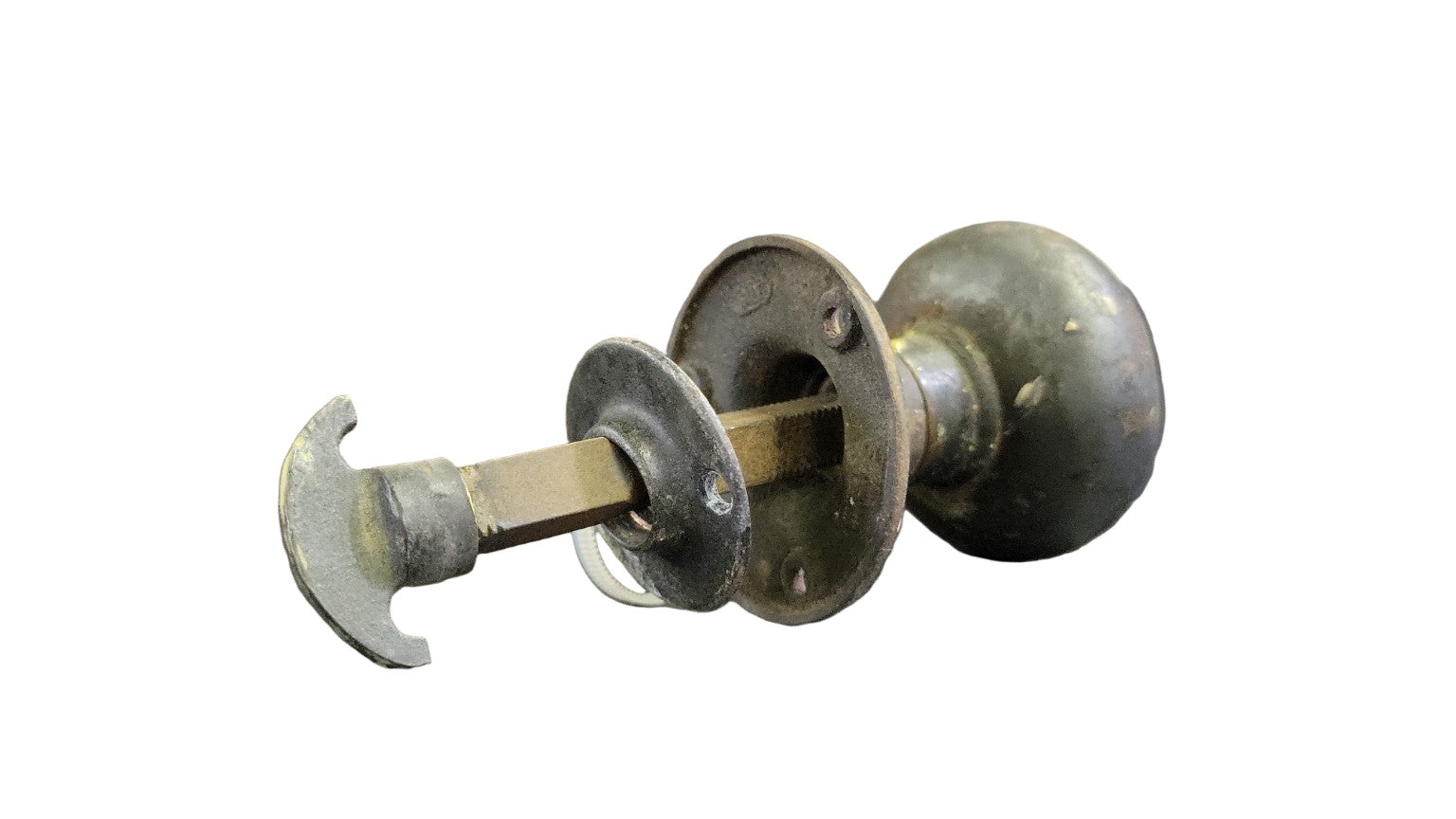 Antique Cast Brass Mortise Doorknob – Single Knob with Spindle