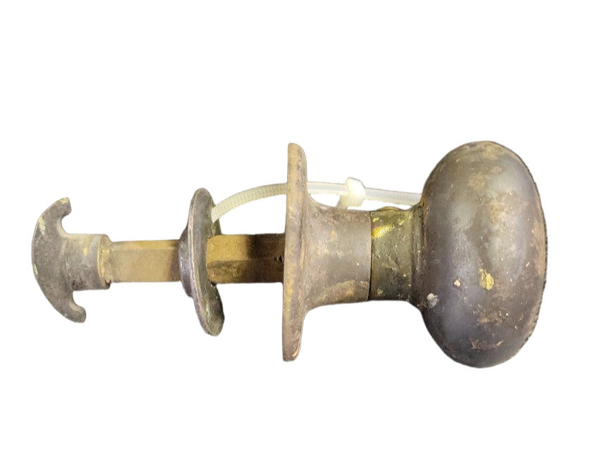 Antique Cast Brass Mortise Doorknob – Single Knob with Spindle