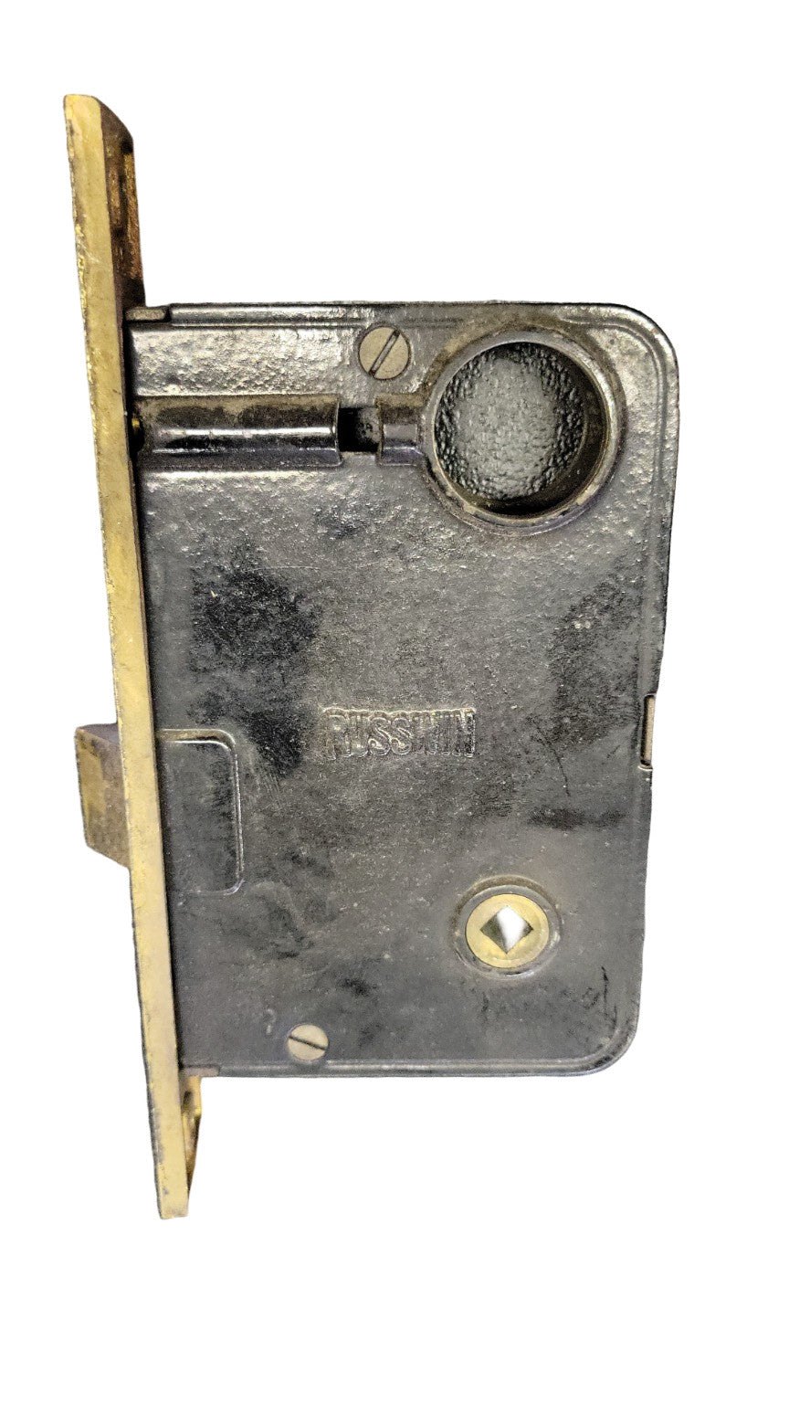Vintage Russwin Mortise Lock Body (No Cylinder) – 5¾" H × 3⅜" D × 1⅛" W