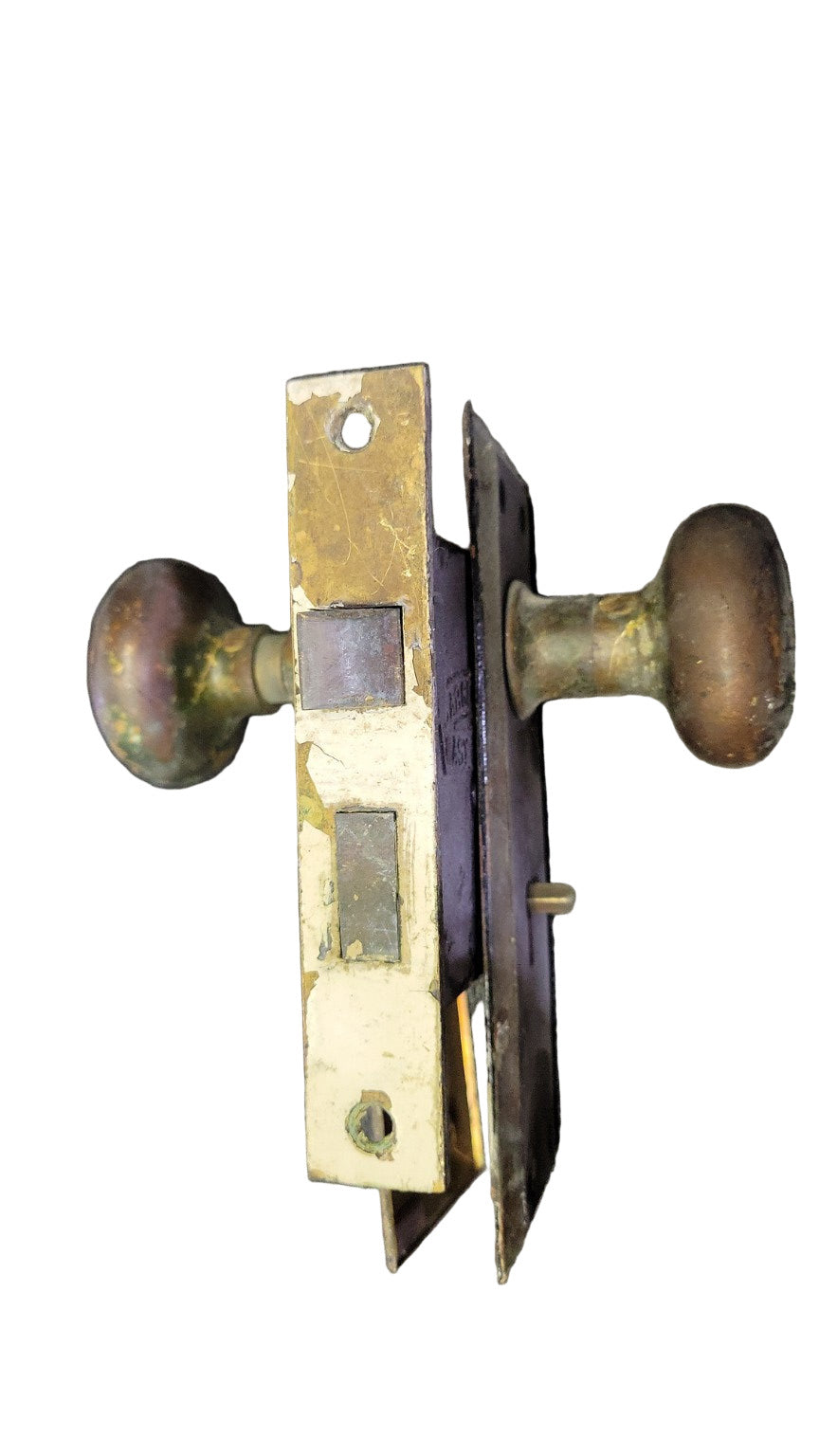 Vintage SARGENT EASY SET Mortise Lockset with Knobs and Plate