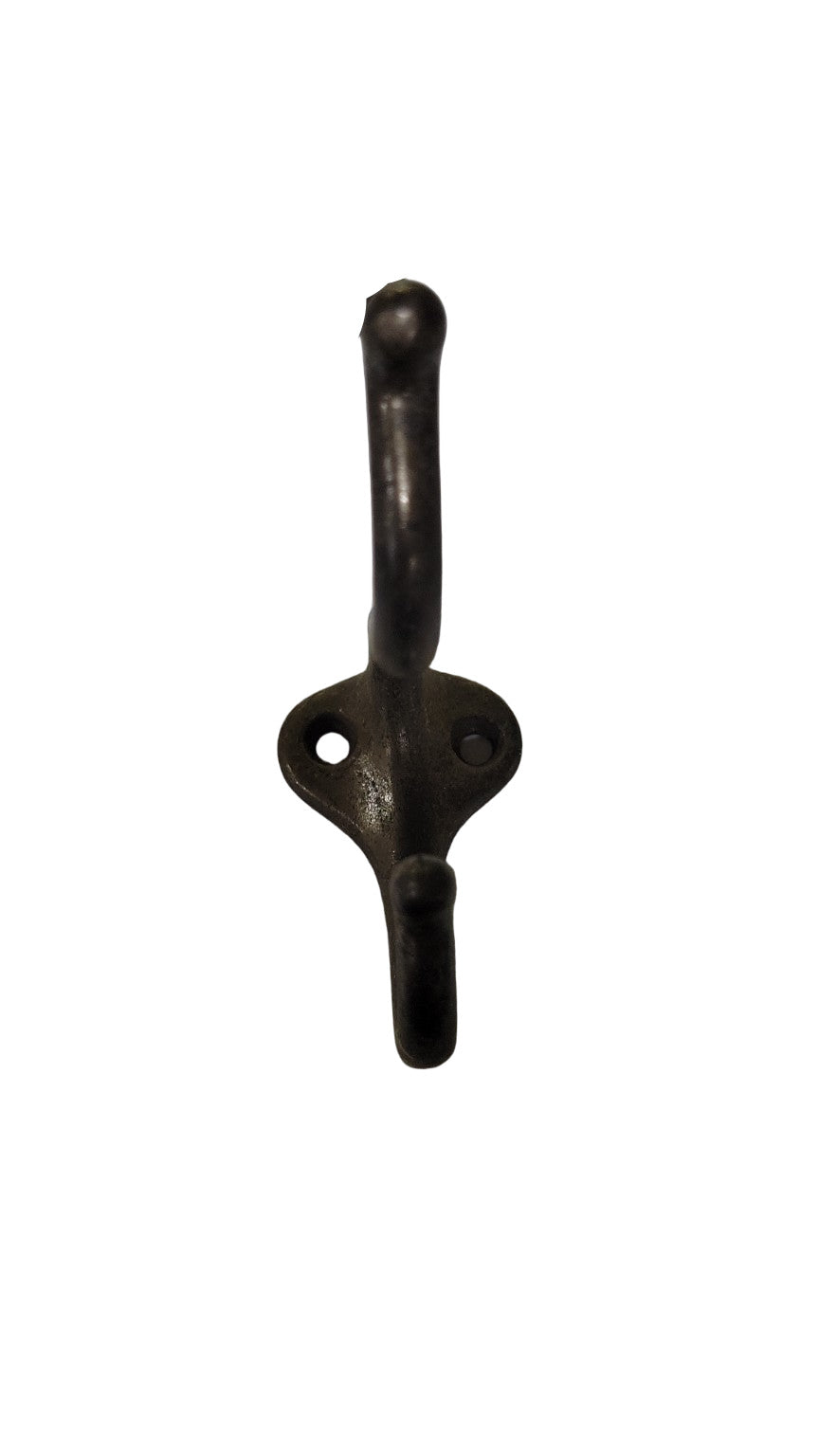 Vintage Brass Double Coat Hook Set – Set of 14