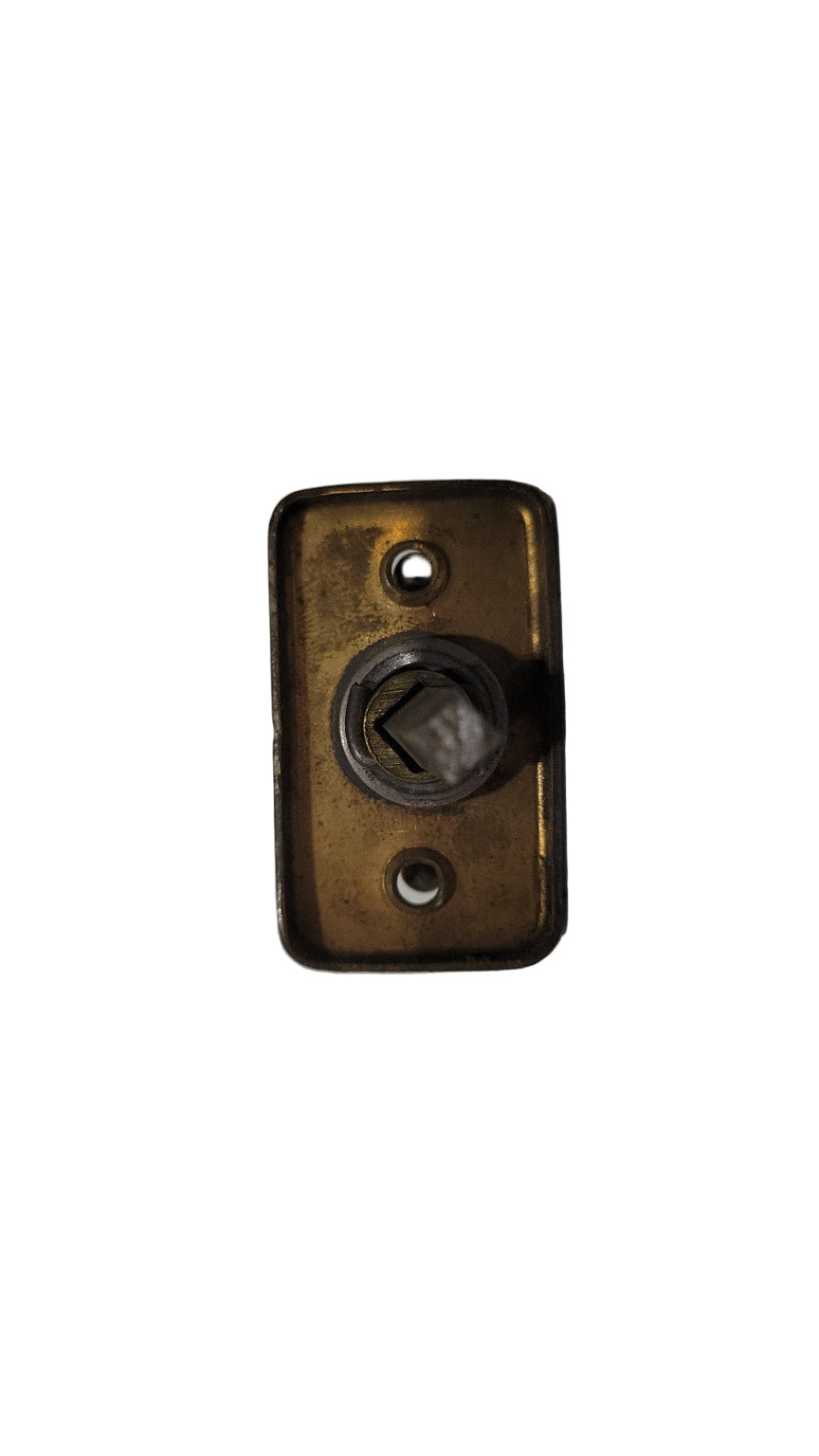 Vintage Brass-Plated Window Sash Handle with Screws – 2" x 1 ⅛"