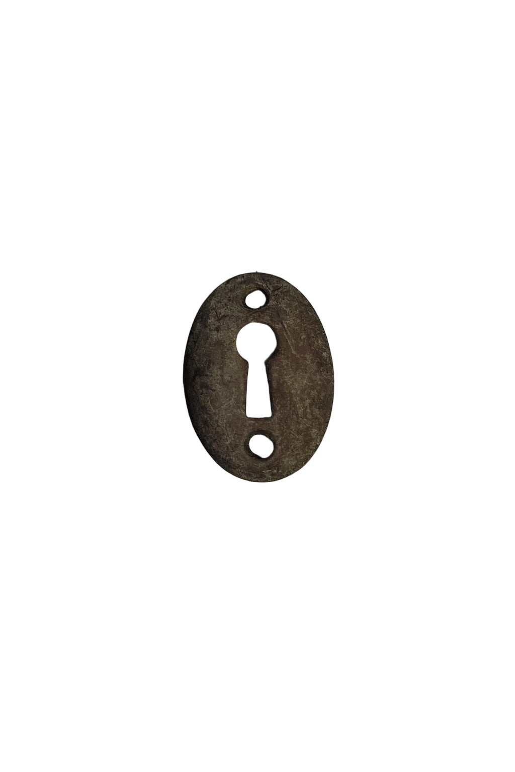 Single Oval Brass Keyhole Escutcheon – 1 ¾"