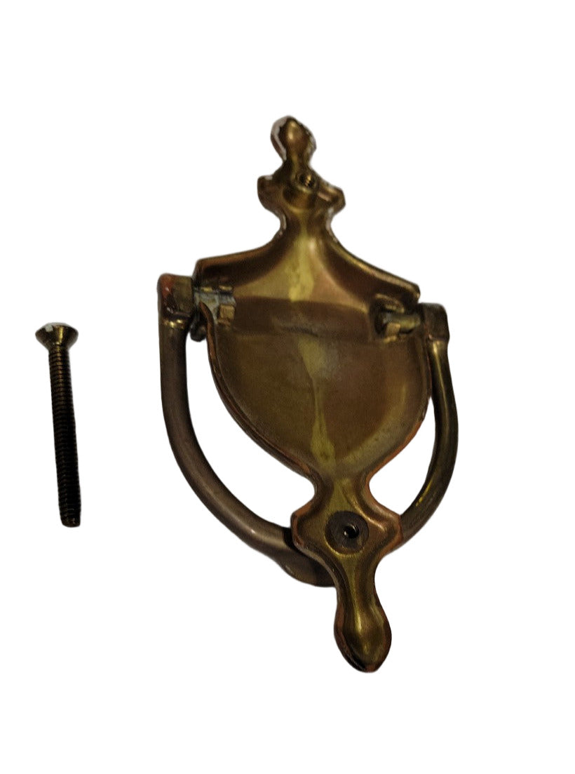 Vintage Solid Brass Door Knocker – 6" Urn Style