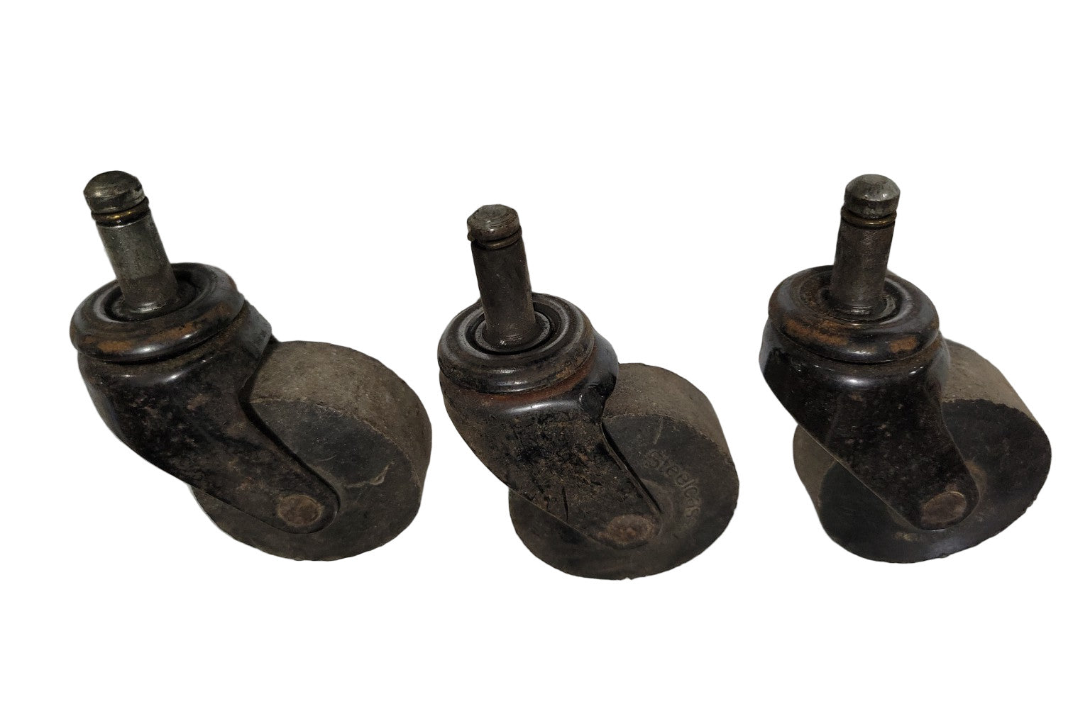 Set of 3 Vintage STEELCASE Casters – 2" Wheel Diameter