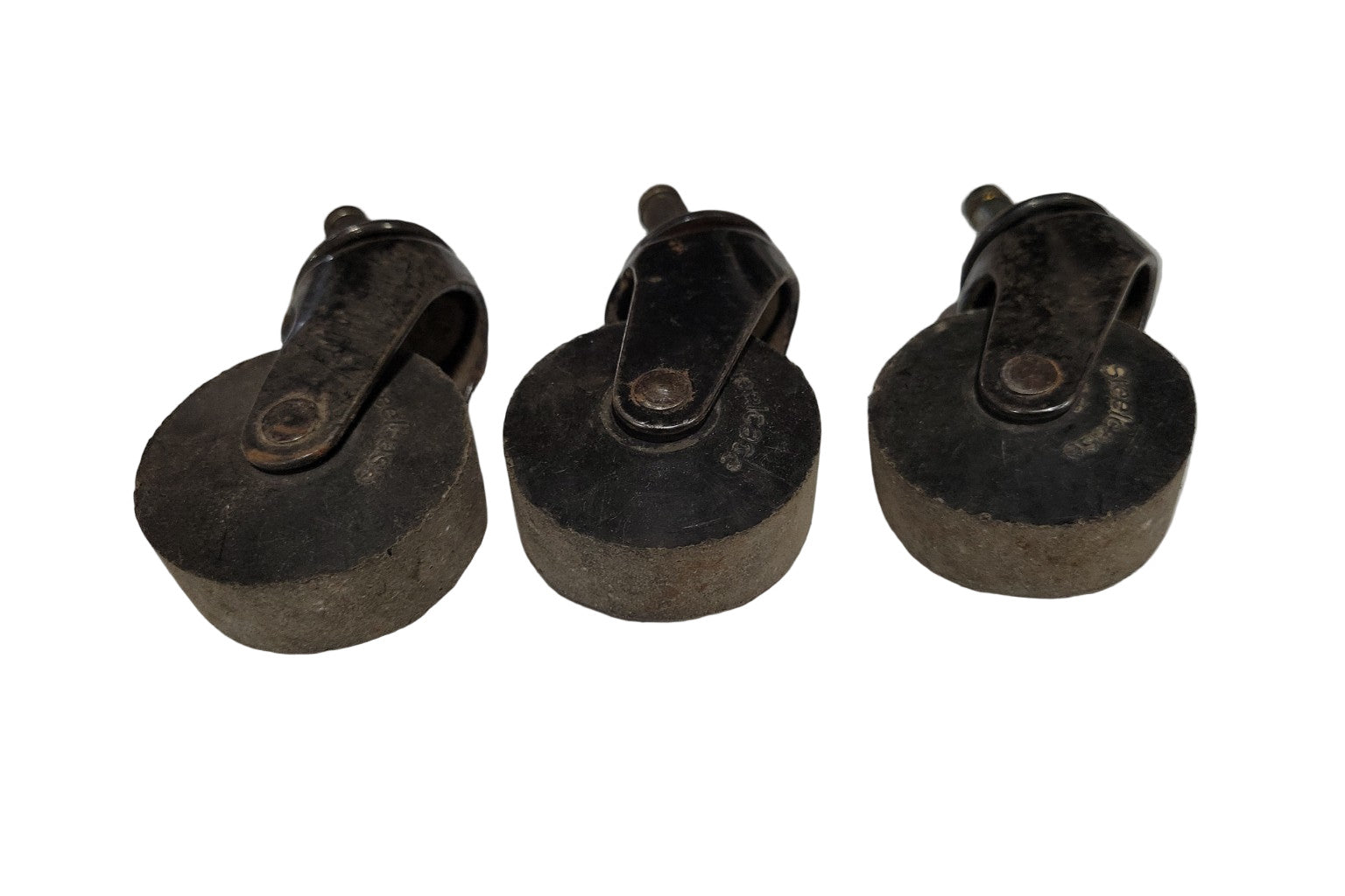 Set of 3 Vintage STEELCASE Casters – 2" Wheel Diameter