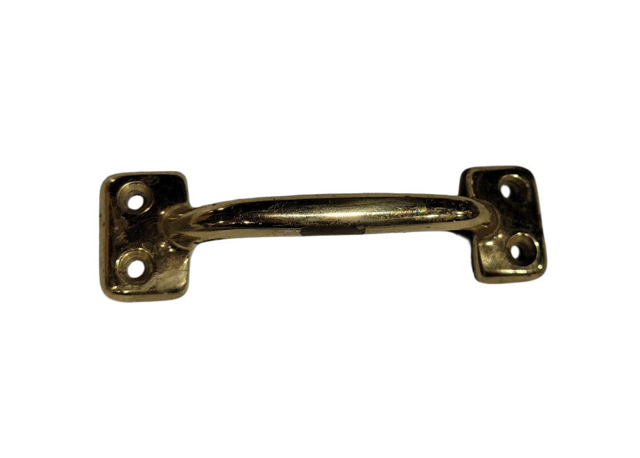 Polished Brass Drawer or Cabinet Handle – 4" L x 1" W