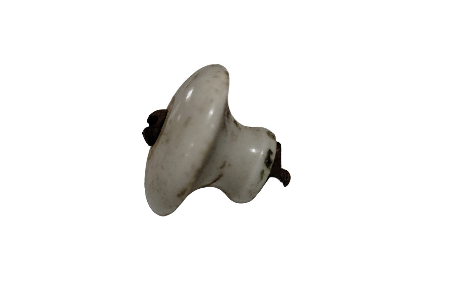 Antique Porcelain Cabinet Knob – 1⅛" D x 3¼" L