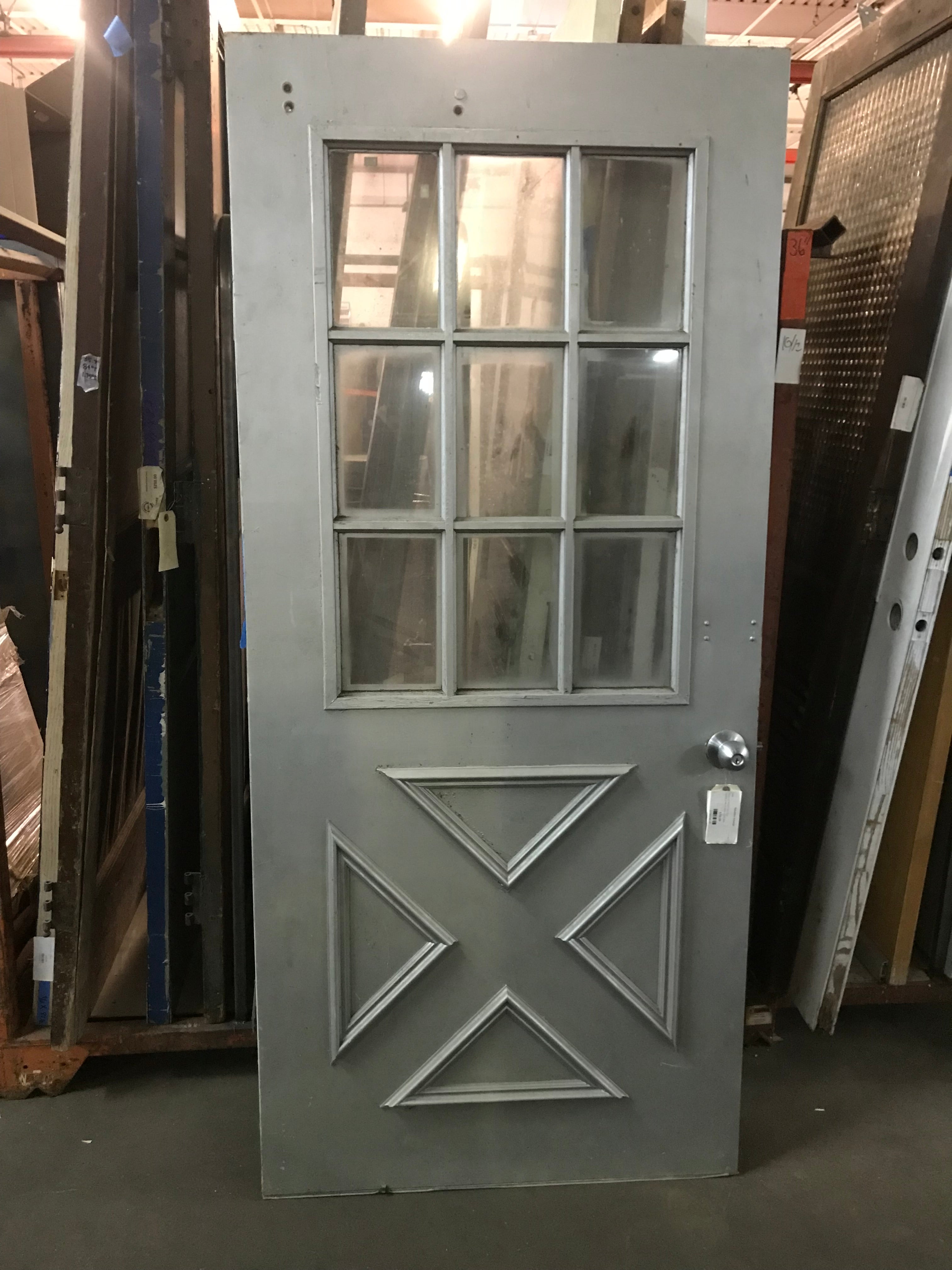 9-Lite Metal Entry Door - 35 1/2” x 79 3/8”