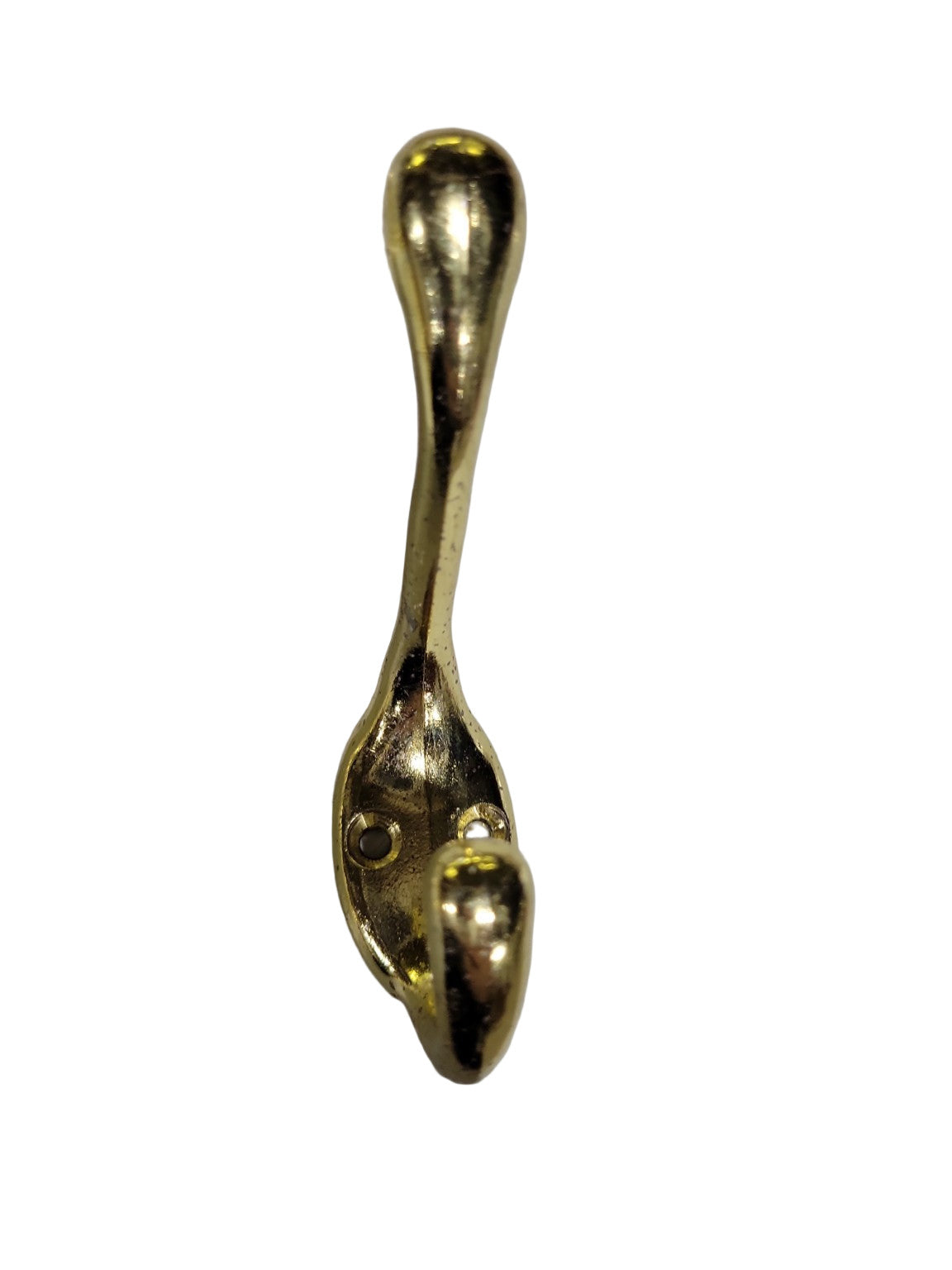 Polished Brass Wall Hooks – Set of 10