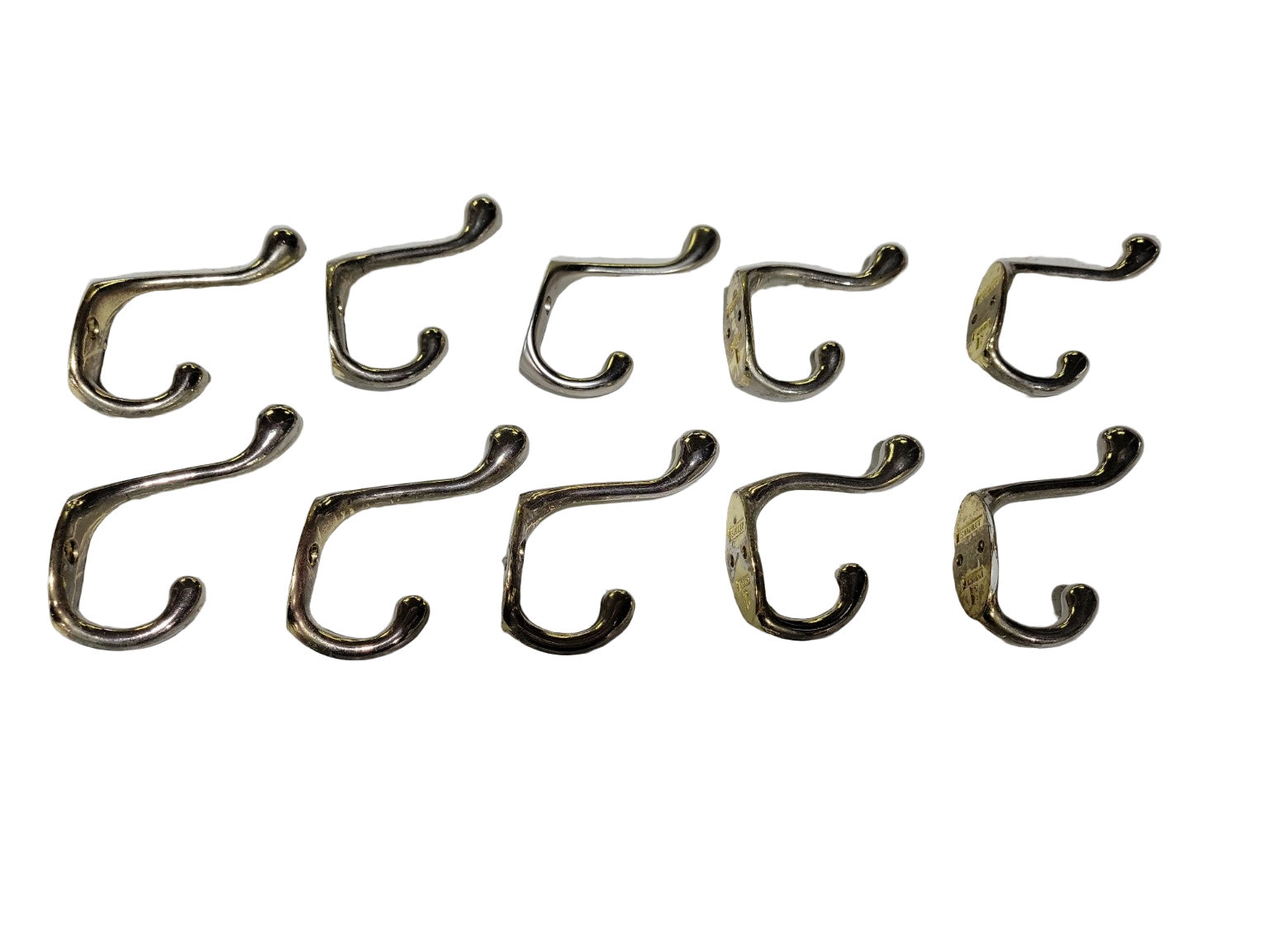 Vintage Brass Wall Hooks – Set of 10