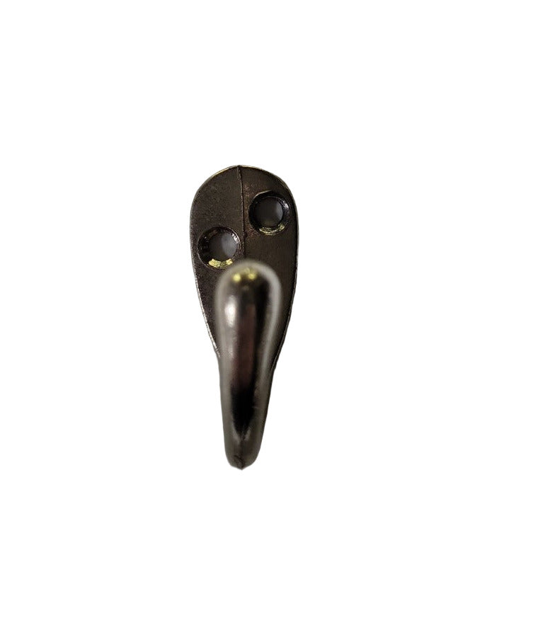 Vintage Polished Nickel Single Wall Hook – Small