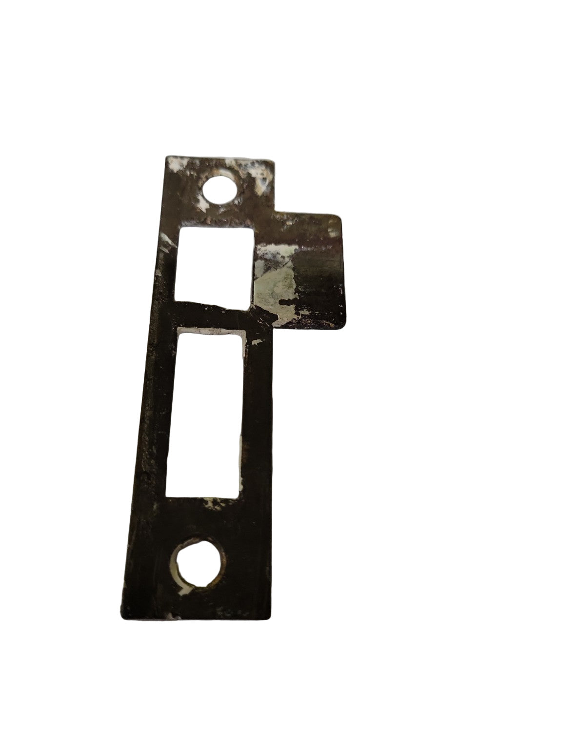 Antique Brass Door Strike Plate – 3 ½" x 1 ½"
