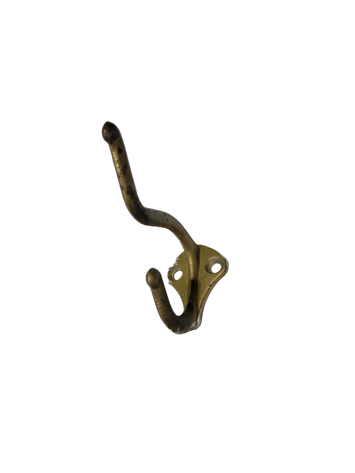 Antique Brass Double Wall Hook – 3" x 2" x 1 ⅛"