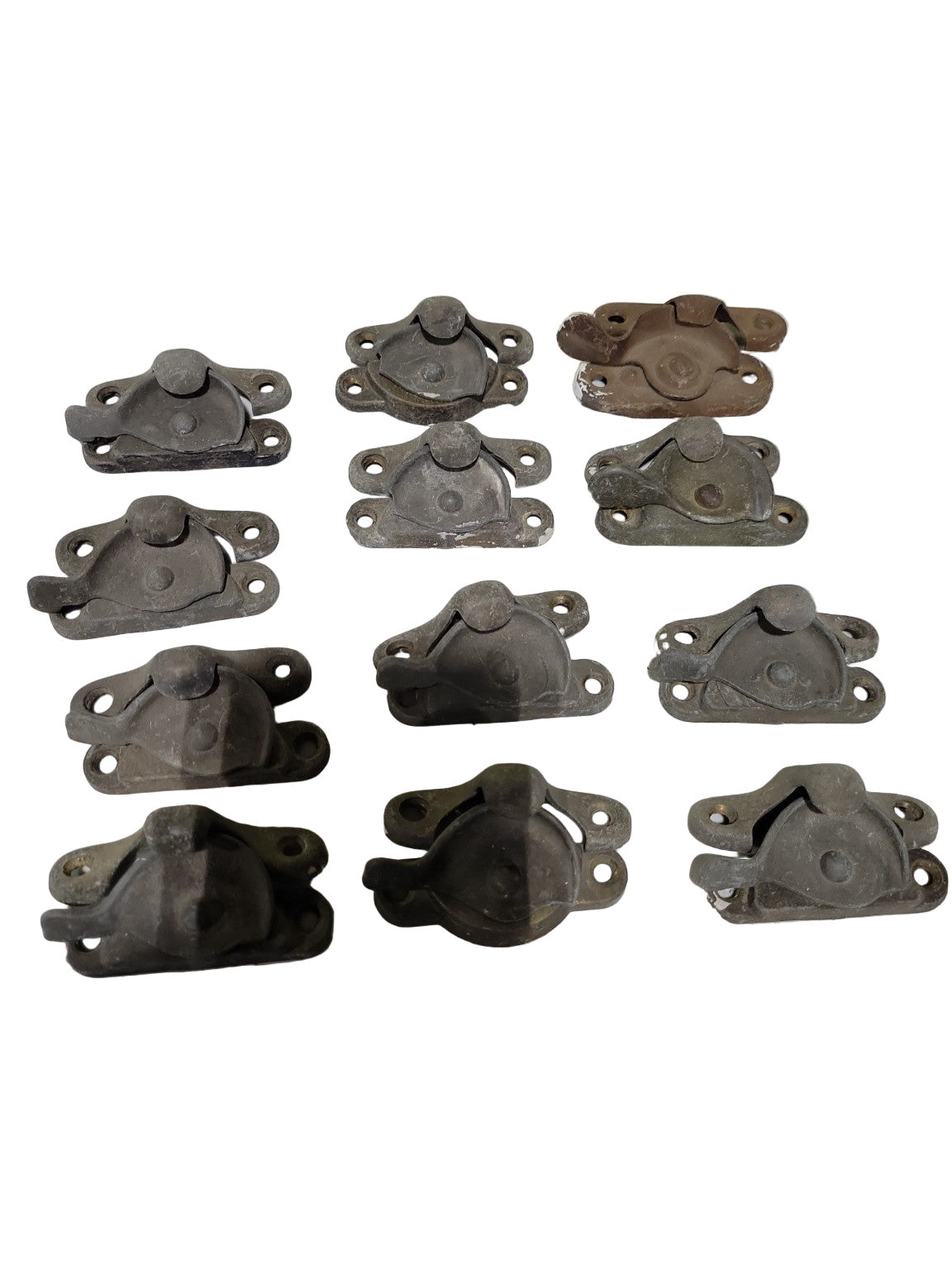 Antique Cast Iron Window Sash Locks – Set of 12 (2½" x 1" x 1")