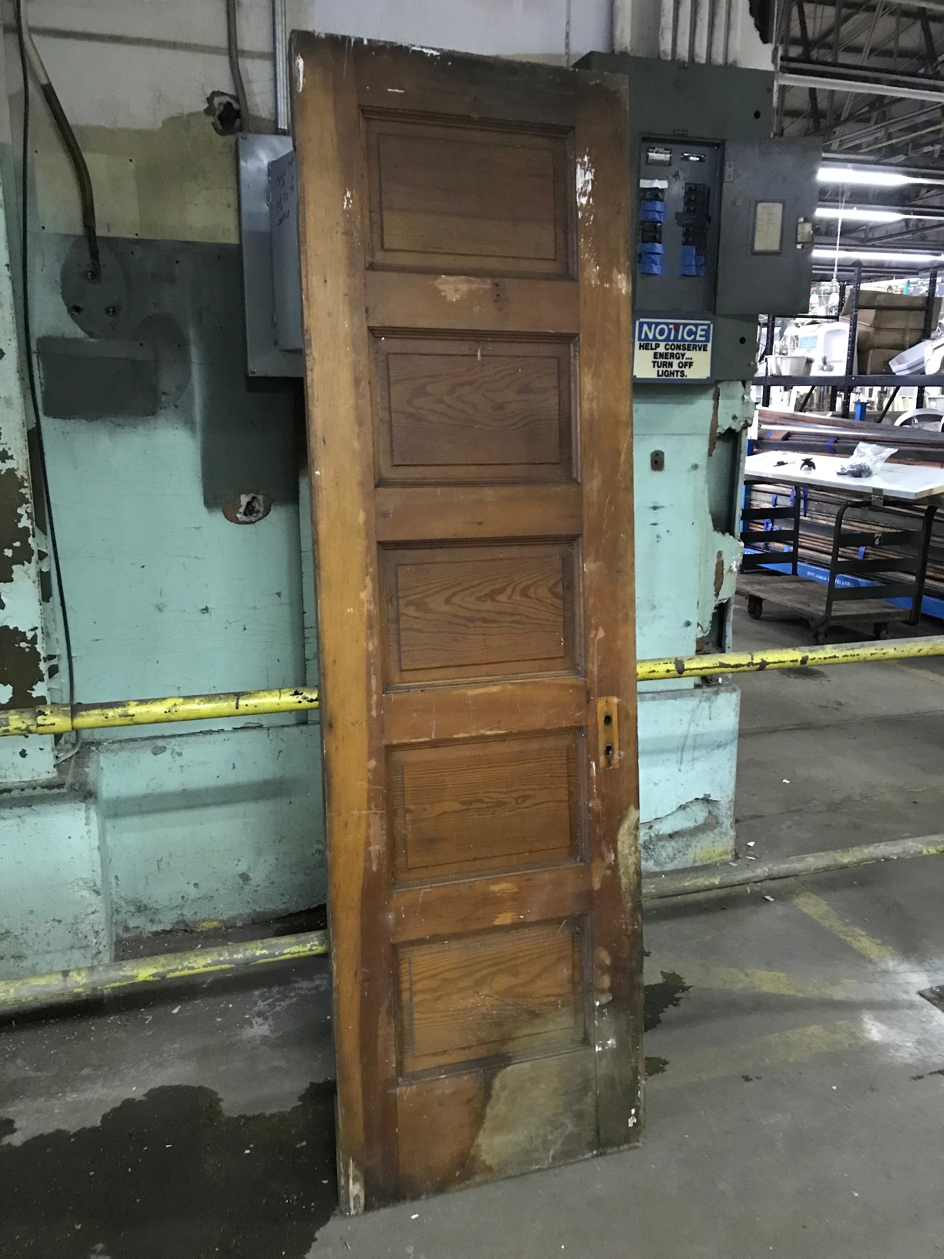 Horizontal Five Panel Wooden Door