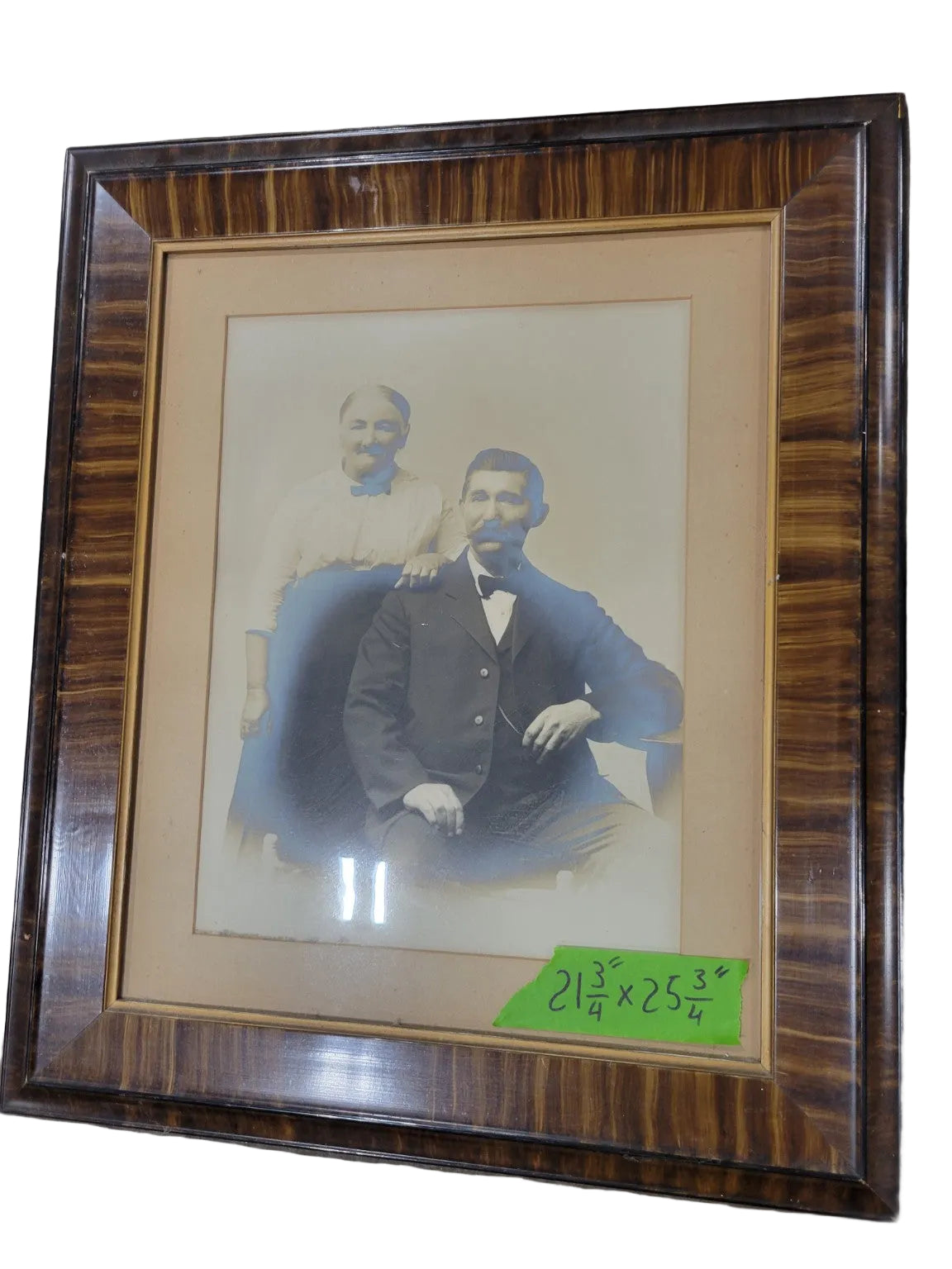 Antique Sepia Portrait in Faux Tiger Oak Frame