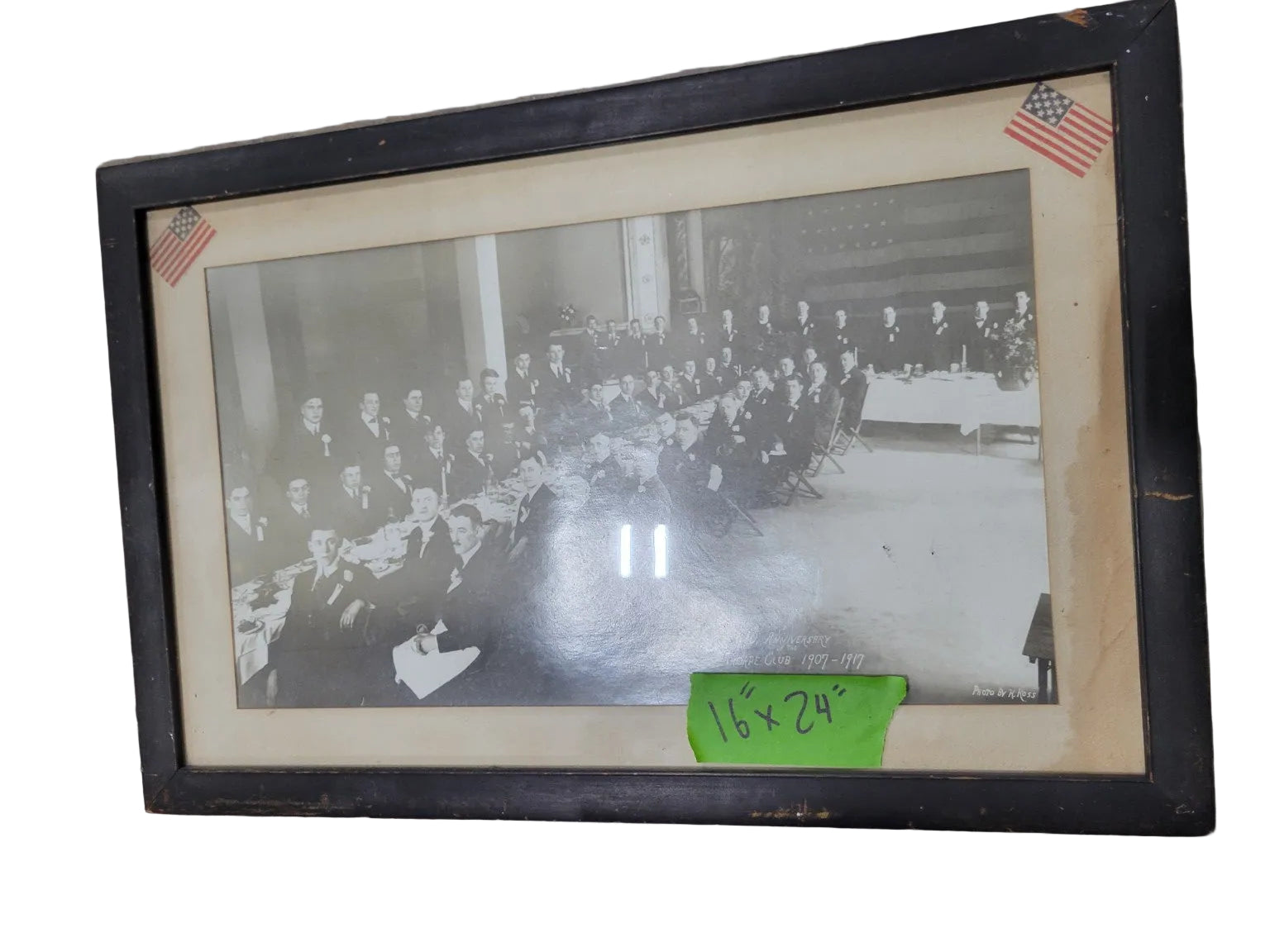 1907 Fraternal Banquet Anniversary Photograph in Ebonized Frame