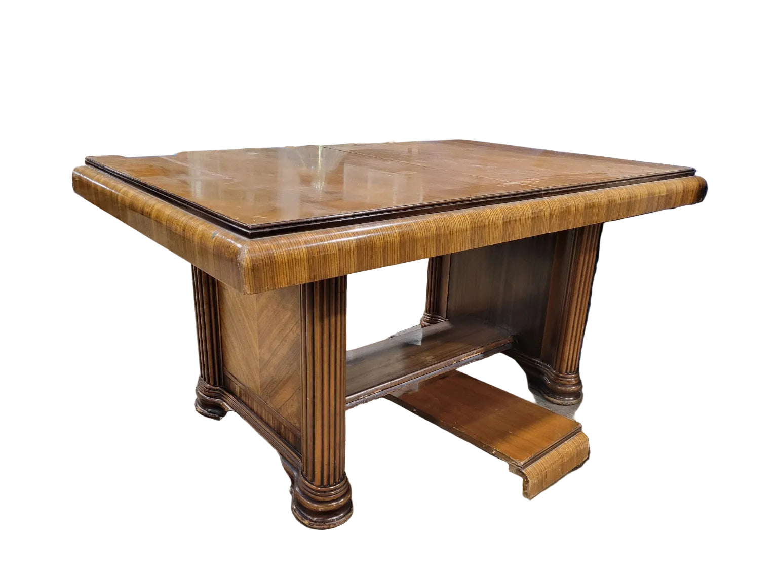 Vintage Art Deco Waterfall Extension Dining Table