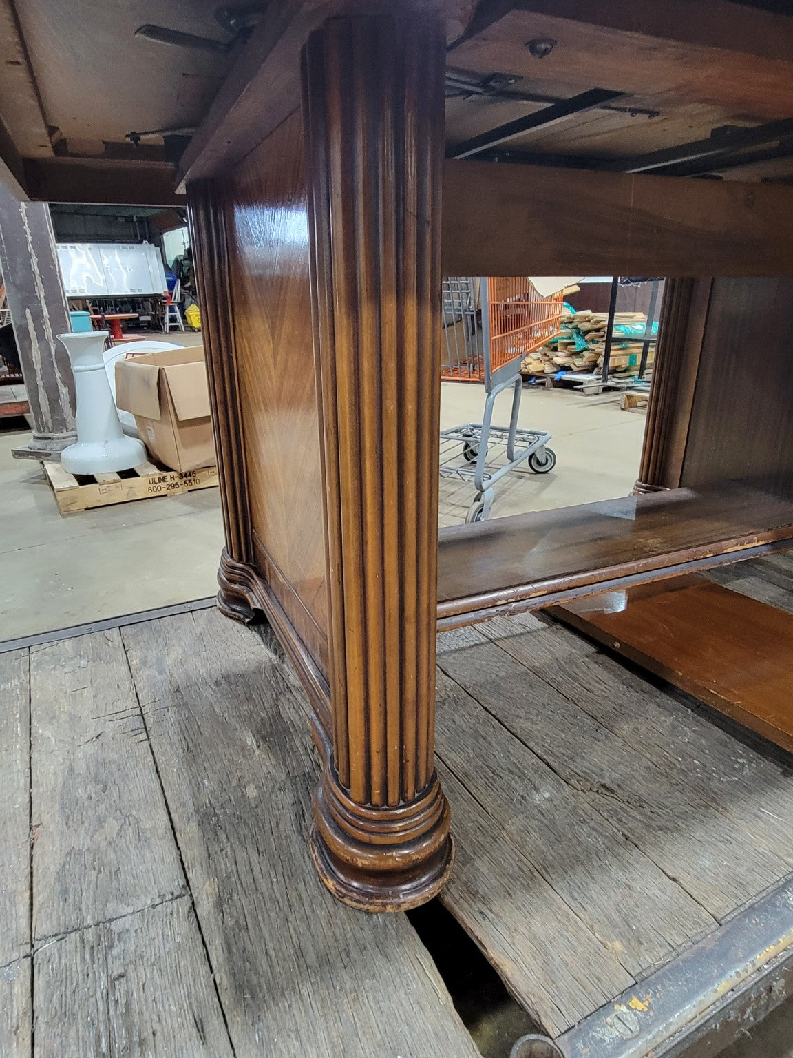 Vintage Art Deco Waterfall Extension Dining Table