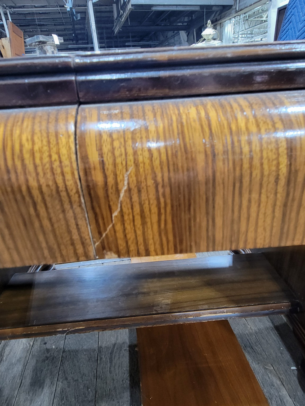 Vintage Art Deco Waterfall Extension Dining Table