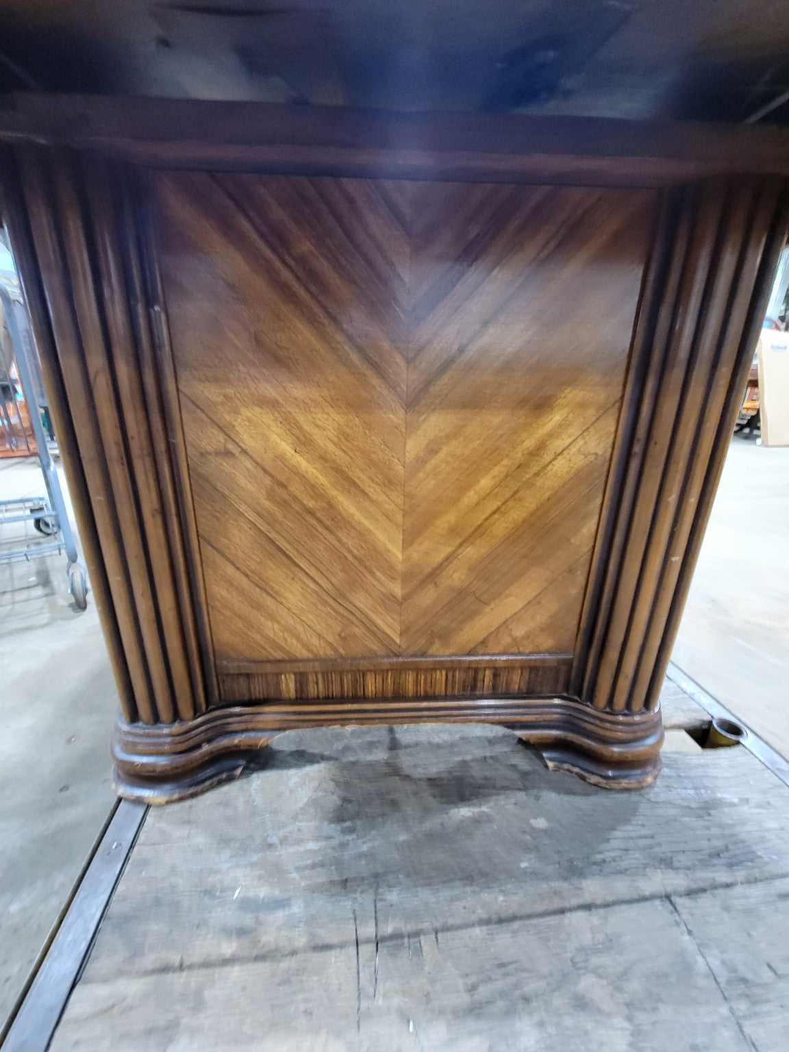 Vintage Art Deco Waterfall Extension Dining Table