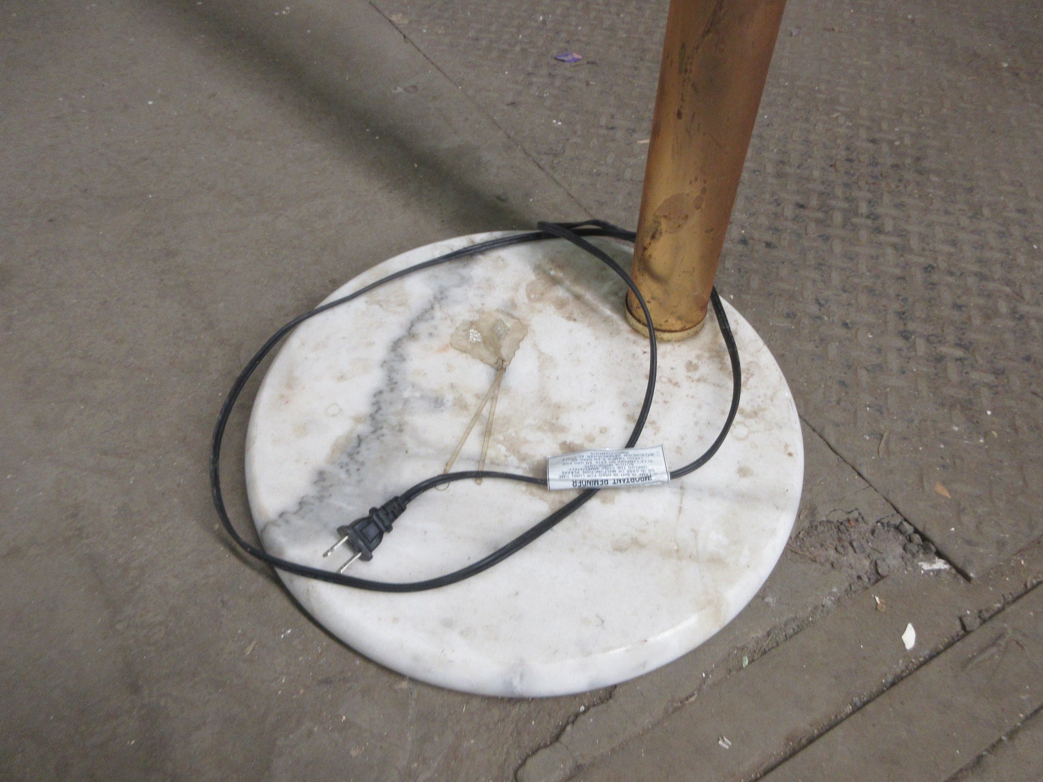 Mid Century Waterfall Lamp with Chandelier Glass