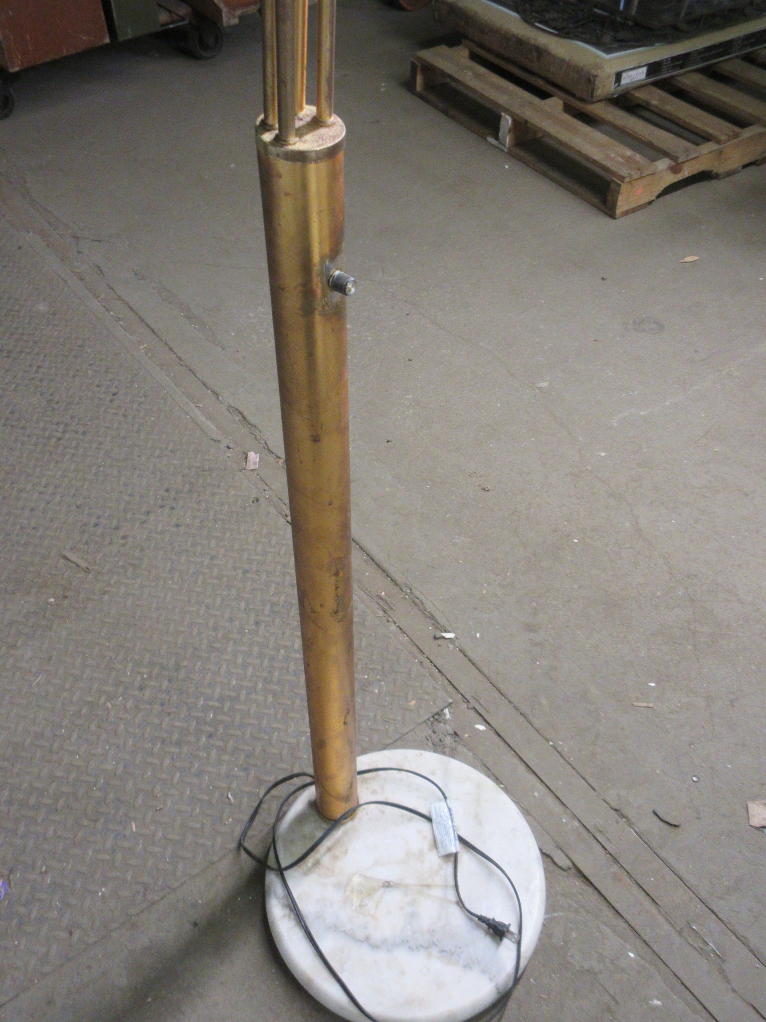 Mid Century Waterfall Lamp with Chandelier Glass