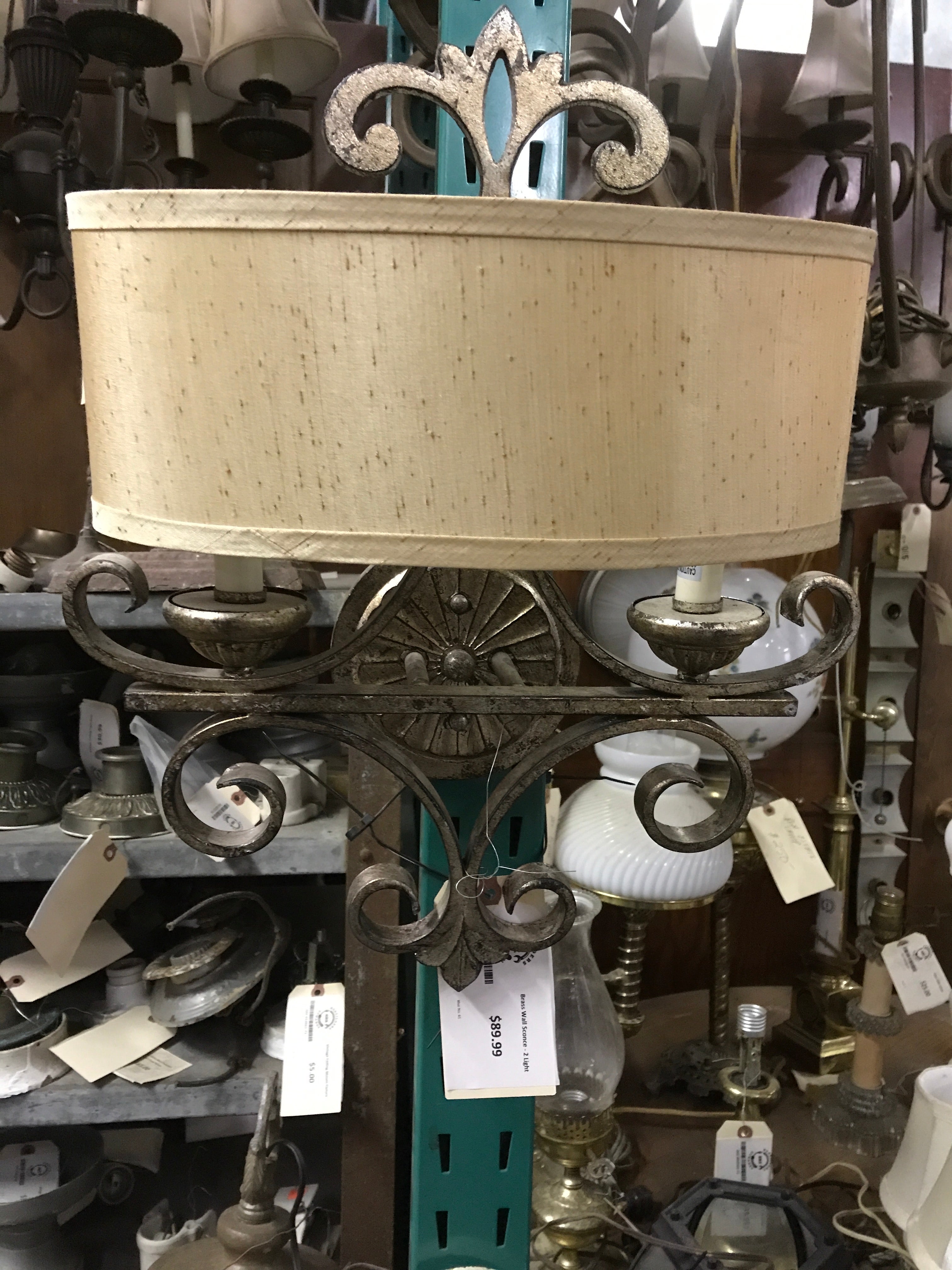 Brass Wall Sconce - 2 Light