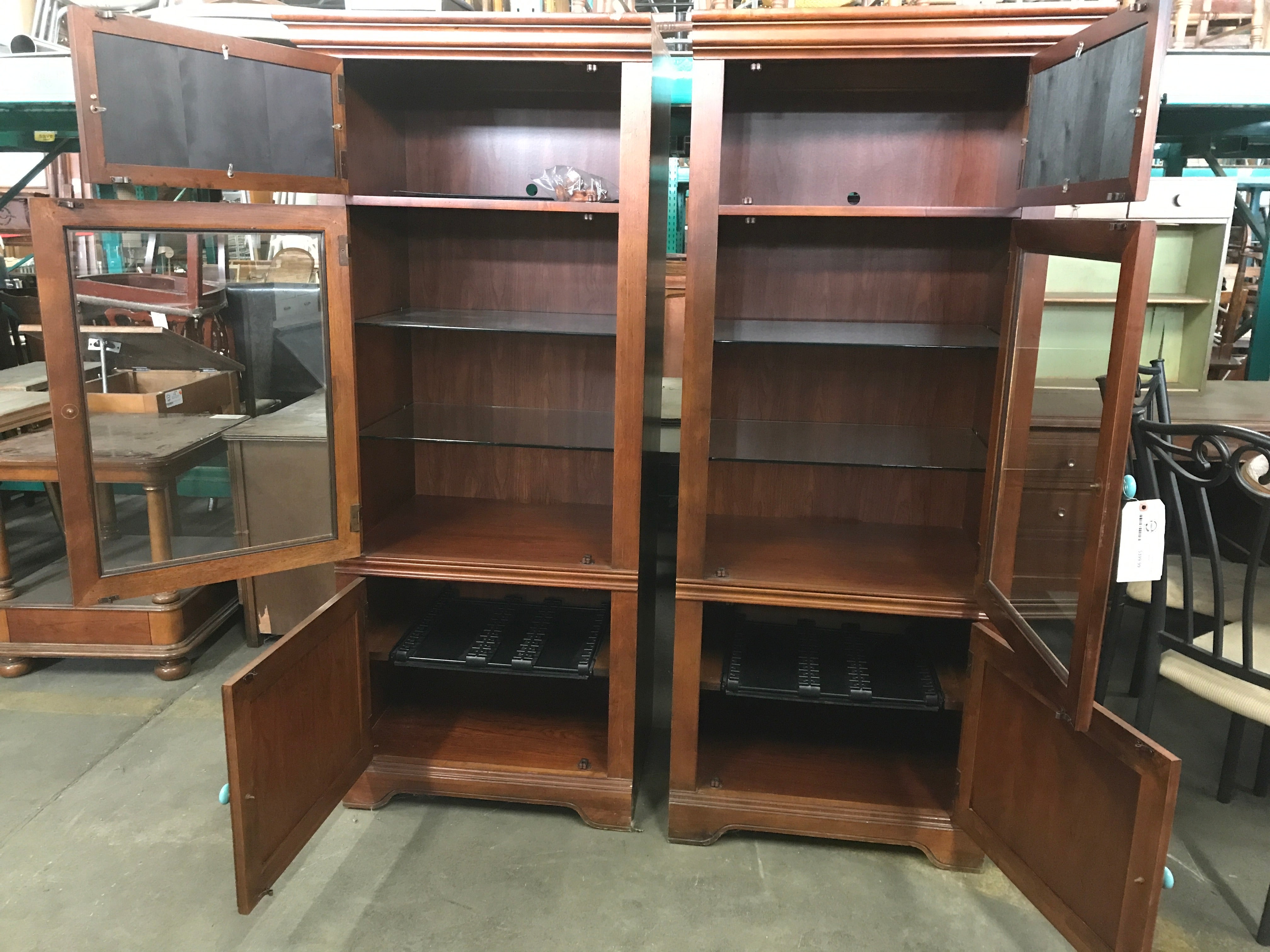Set of 2 Entertainment Center Cabinets
