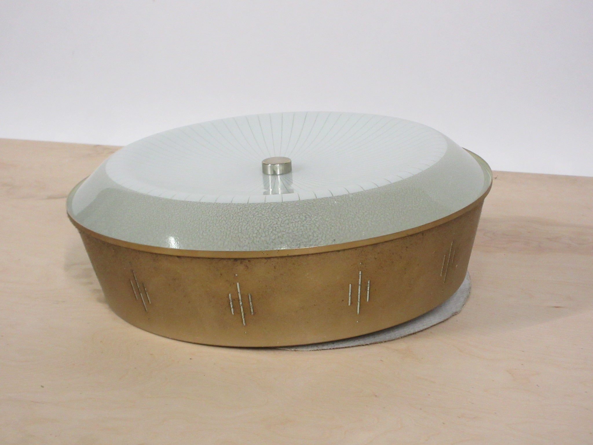 Vintage Brass Ceiling Mount Light Fixture