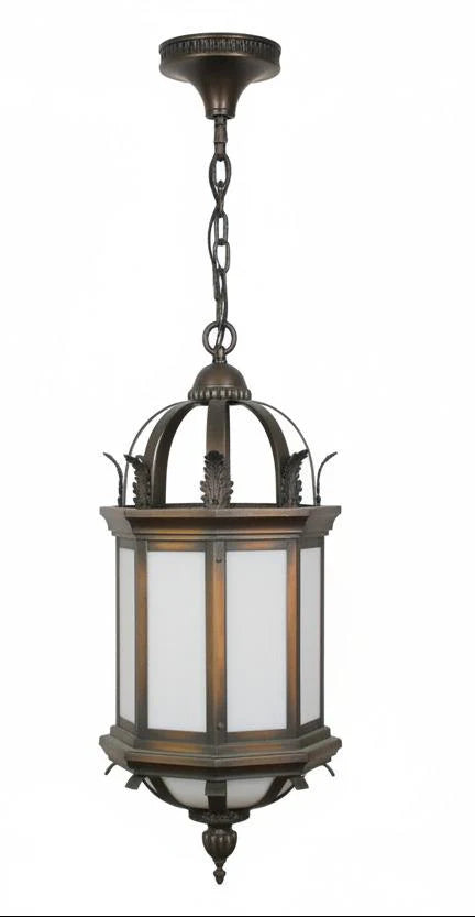 Salvaged Cleveland Playhouse Bronze Lantern Chandelier – 80" H
