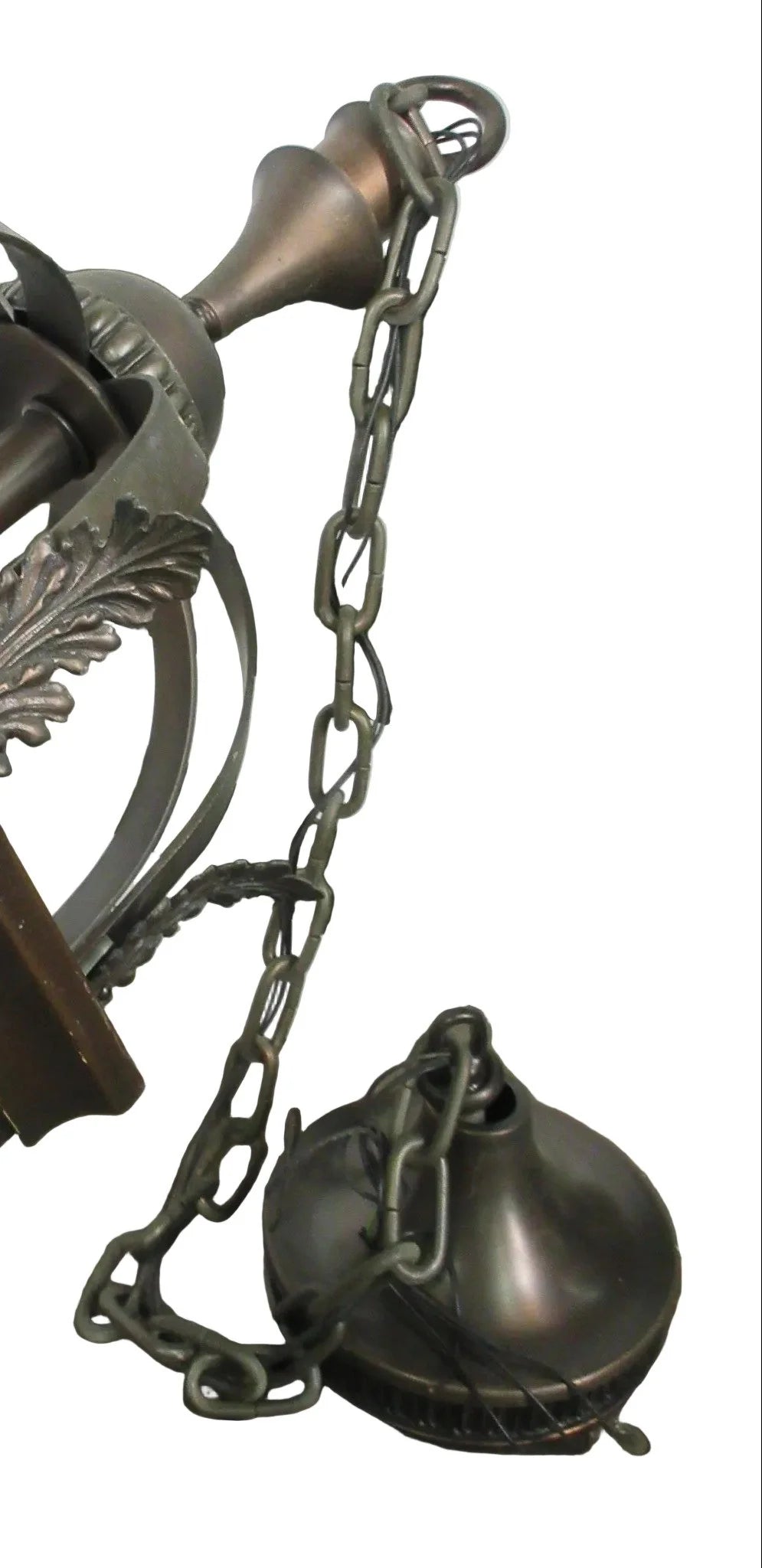Salvaged Cleveland Playhouse Bronze Lantern Chandelier – 80" H