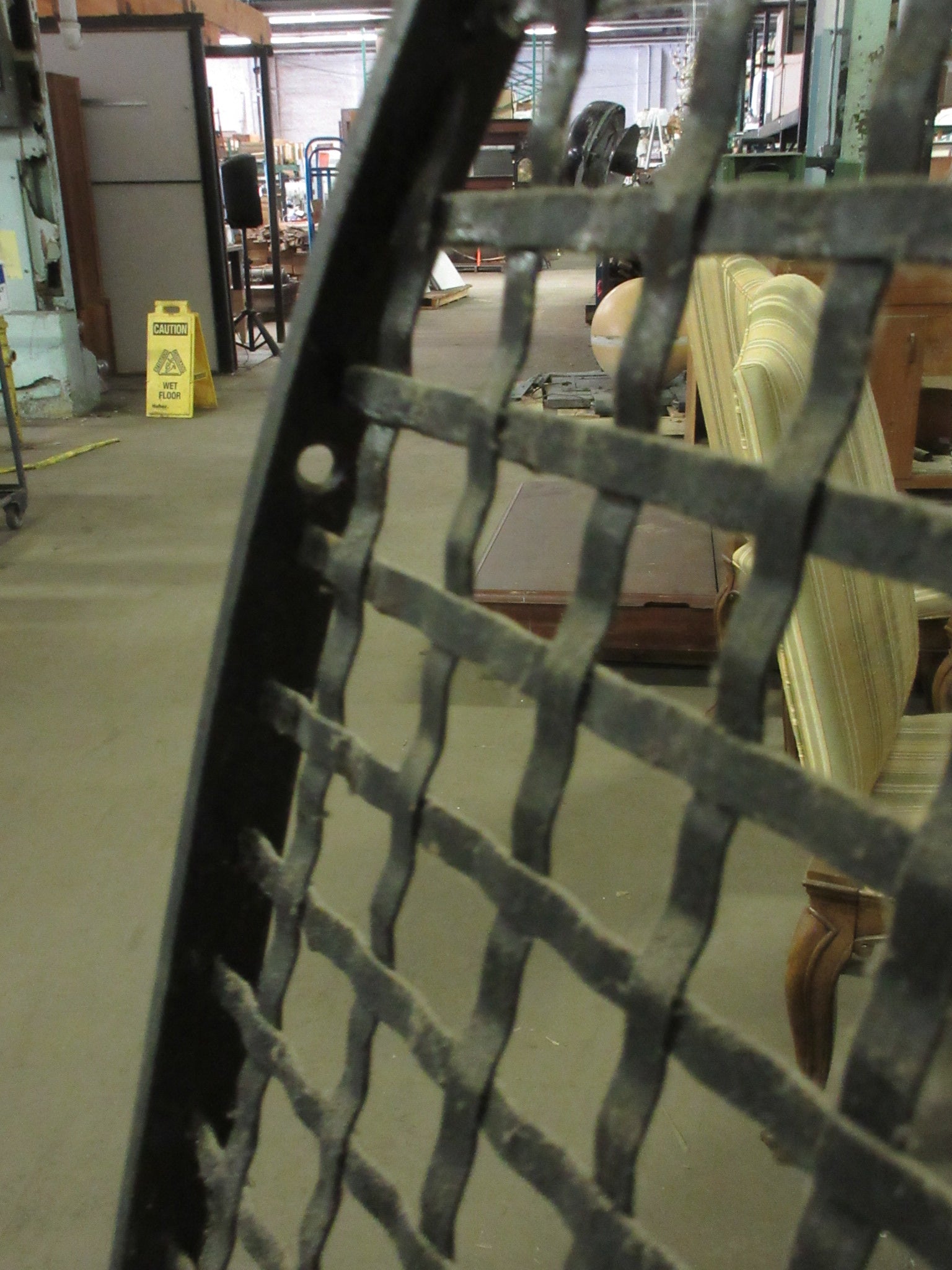 Vintage Arched Woven Metal Window Grate