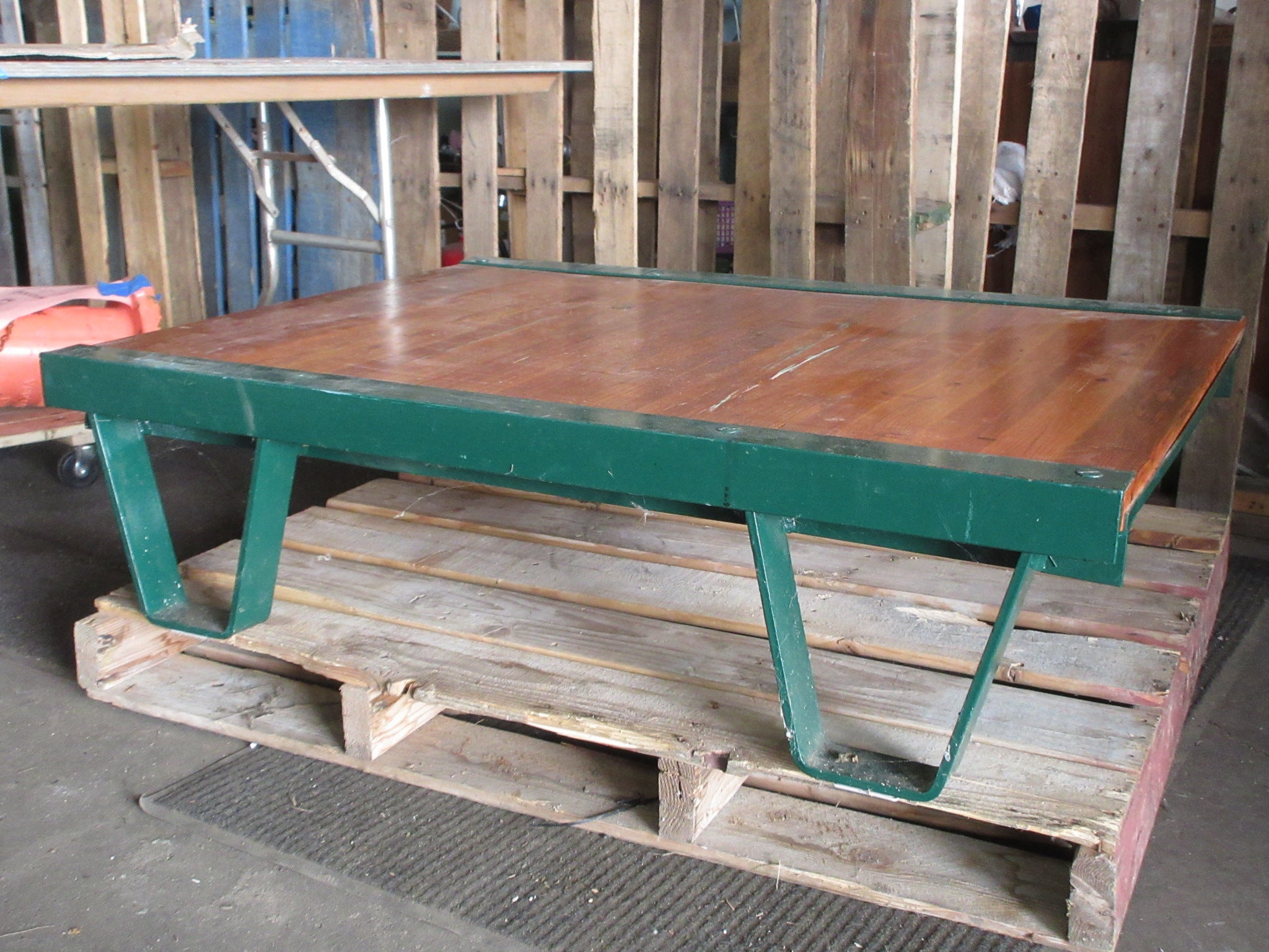 Industrial Pallet with Refinished Wood Top
