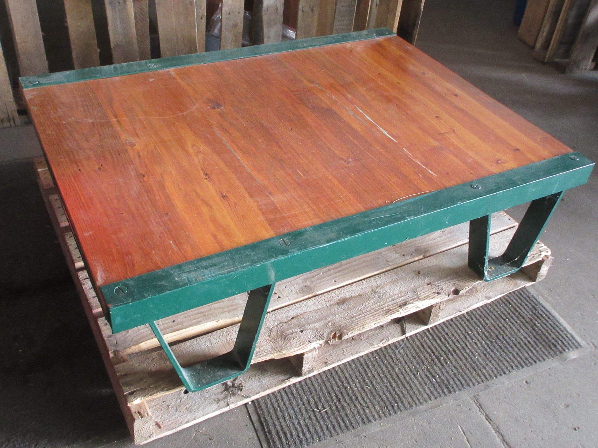 Industrial Pallet with Refinished Wood Top