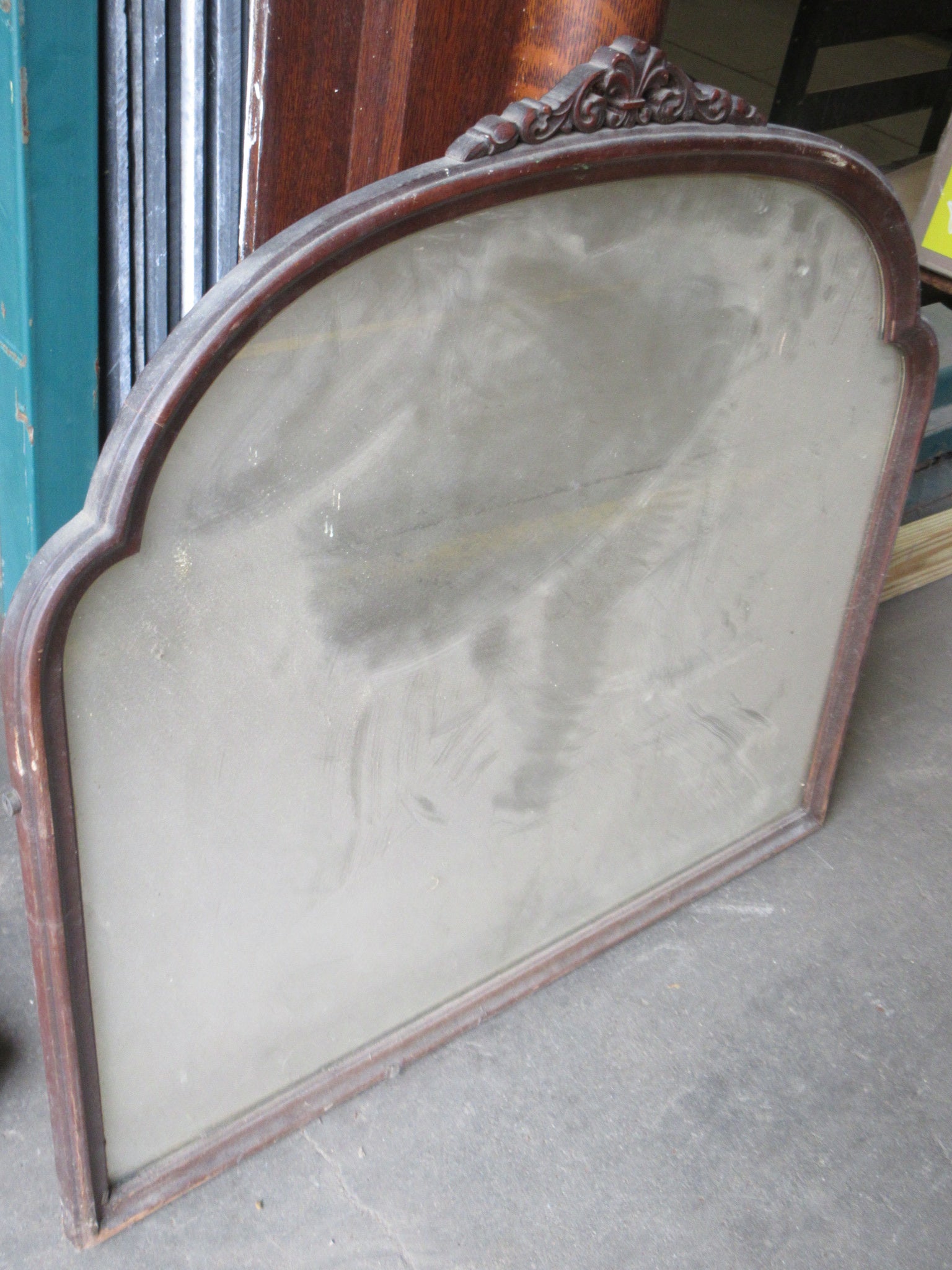 Antique Wooden Frame Mirror