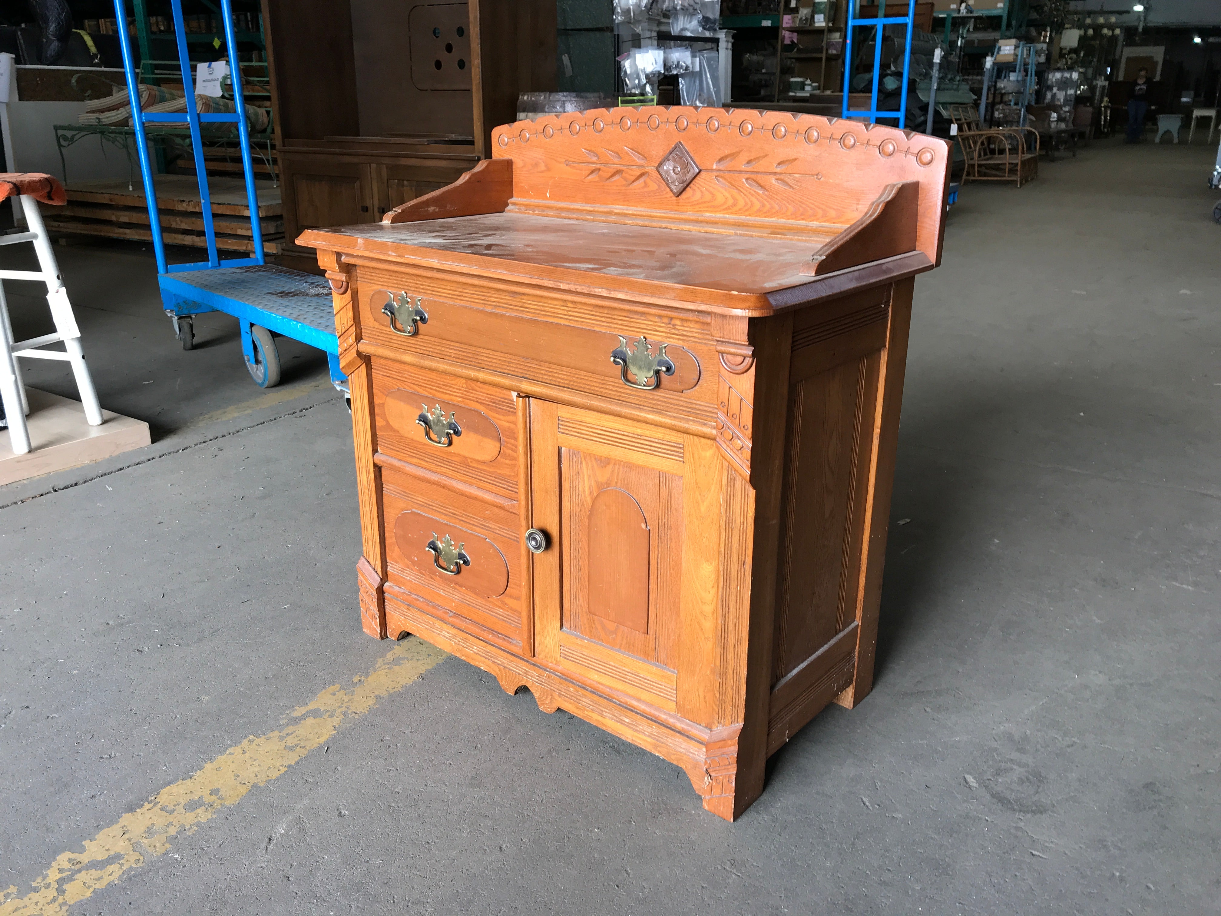 Antique Dry Sink-Wash Table