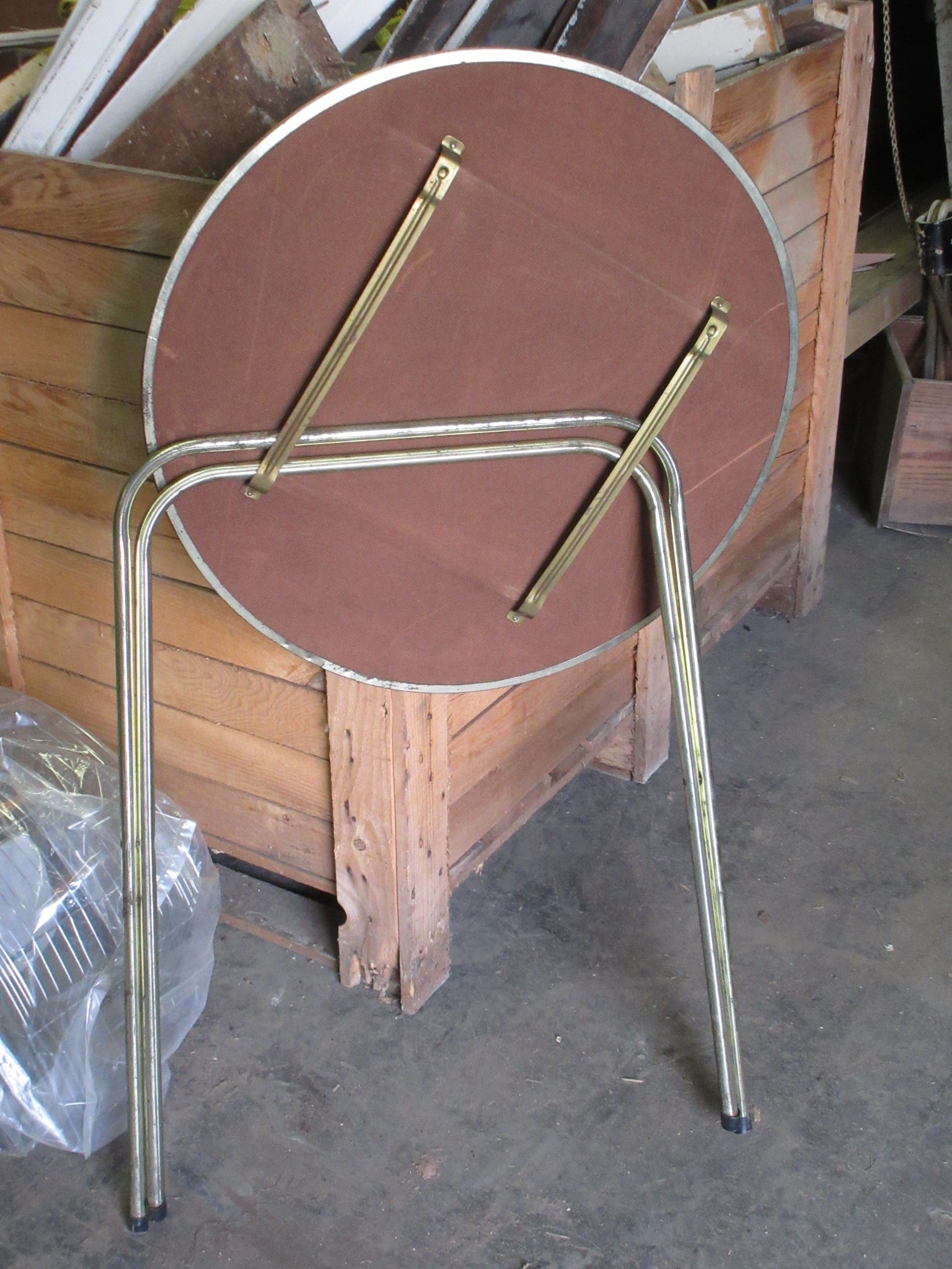 Vintage Collapsible Floral Table