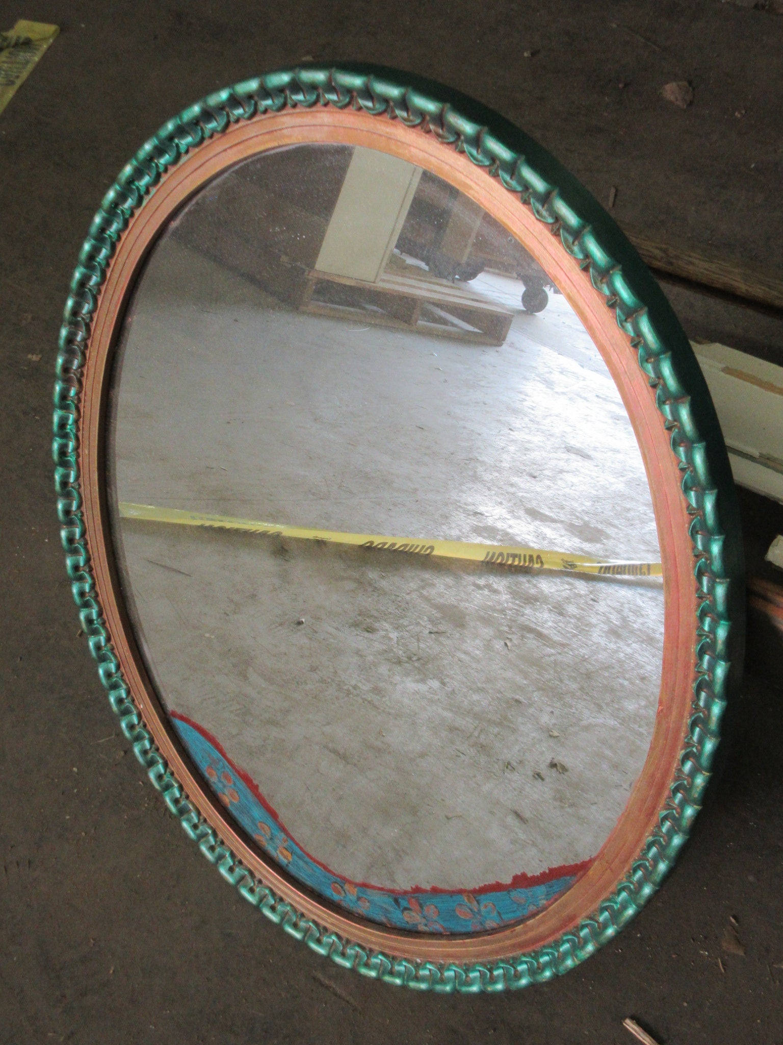 Metallic Teal Wall Mirror