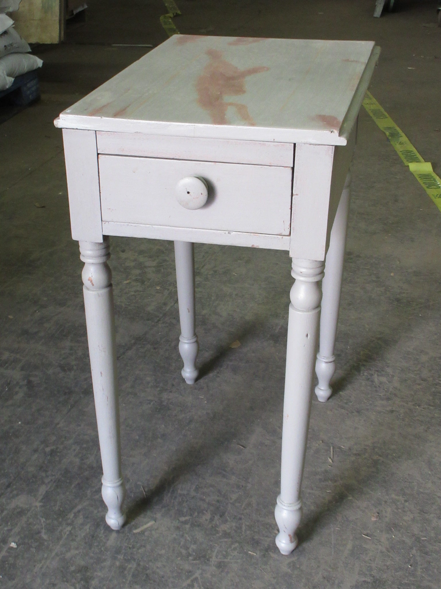 Farmhouse Side Table with Drawer