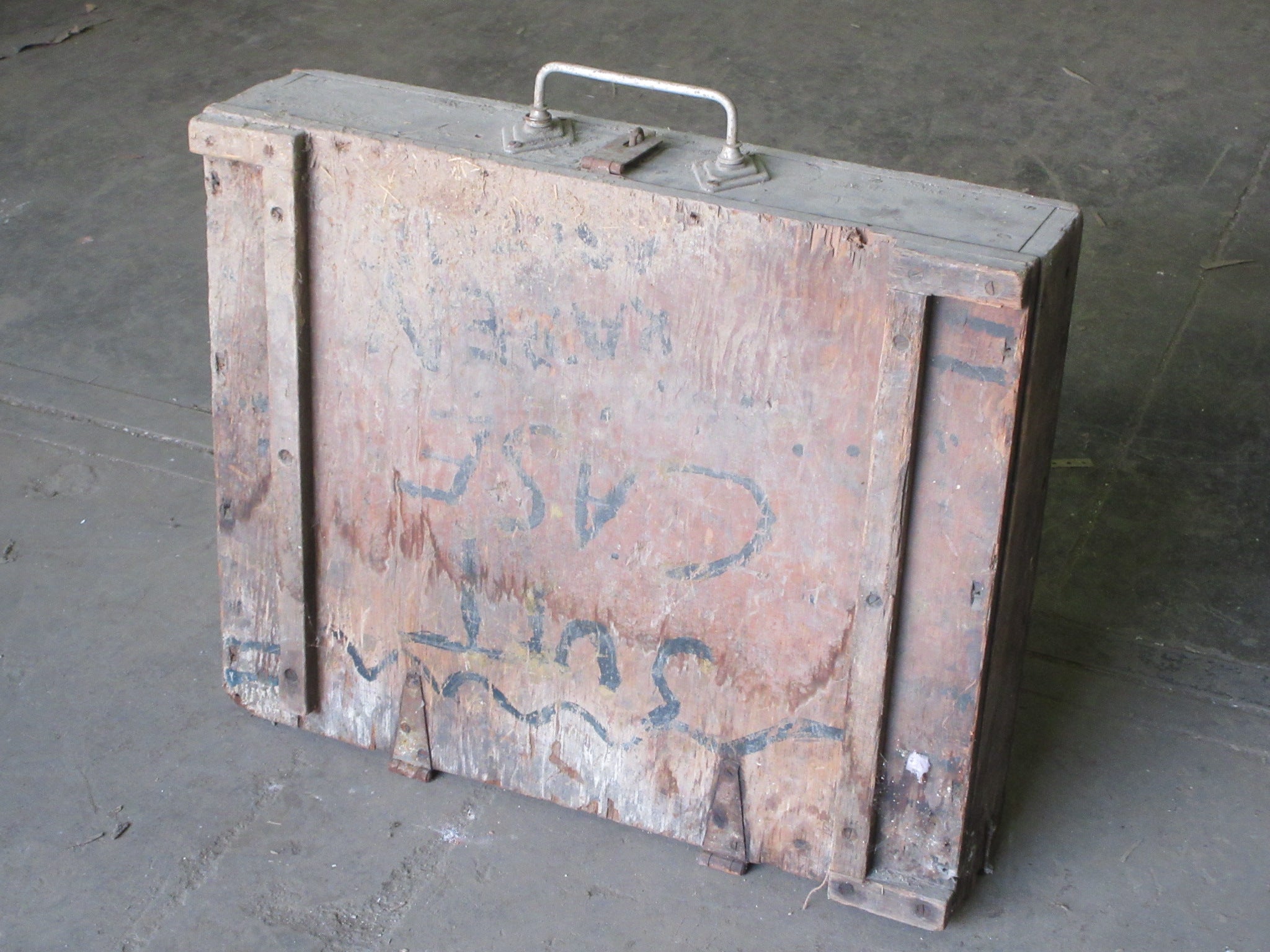 Vintage Wooden Suitcase Box