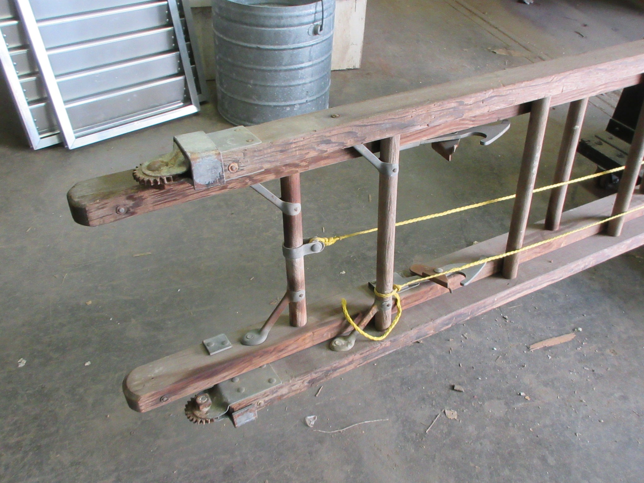Vintage Extendable 24' Wooden Ladder (DISPLAY ONLY)