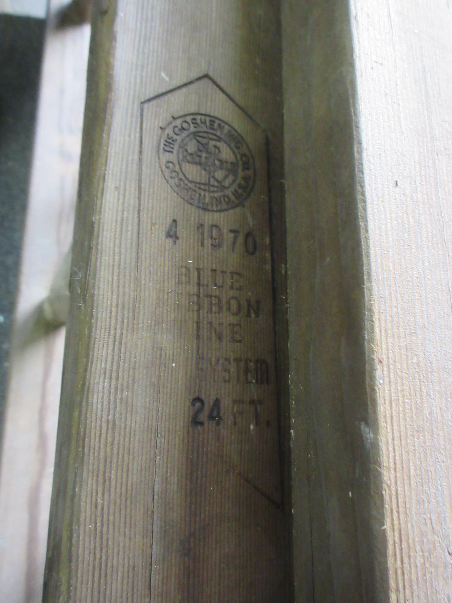 Vintage Extendable 24' Wooden Ladder (DISPLAY ONLY)
